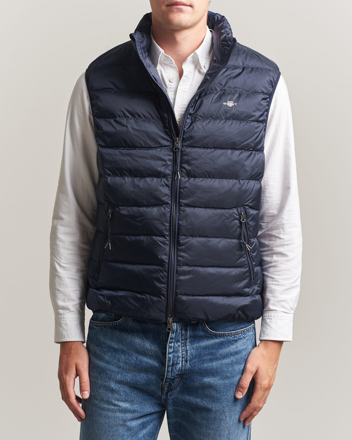 Herre | Vester | Gant | Light Down Vest Evening Blue