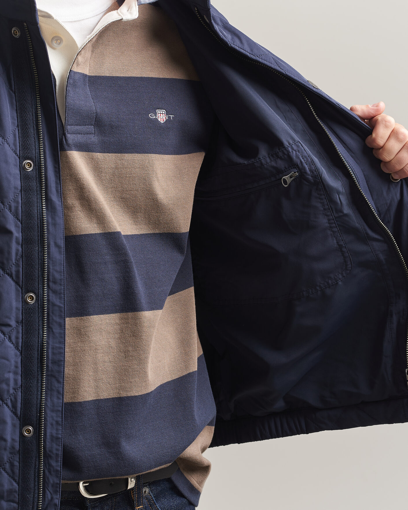 Herre | Jakker | Gant | Classic Quilted Jacket Evening Blue