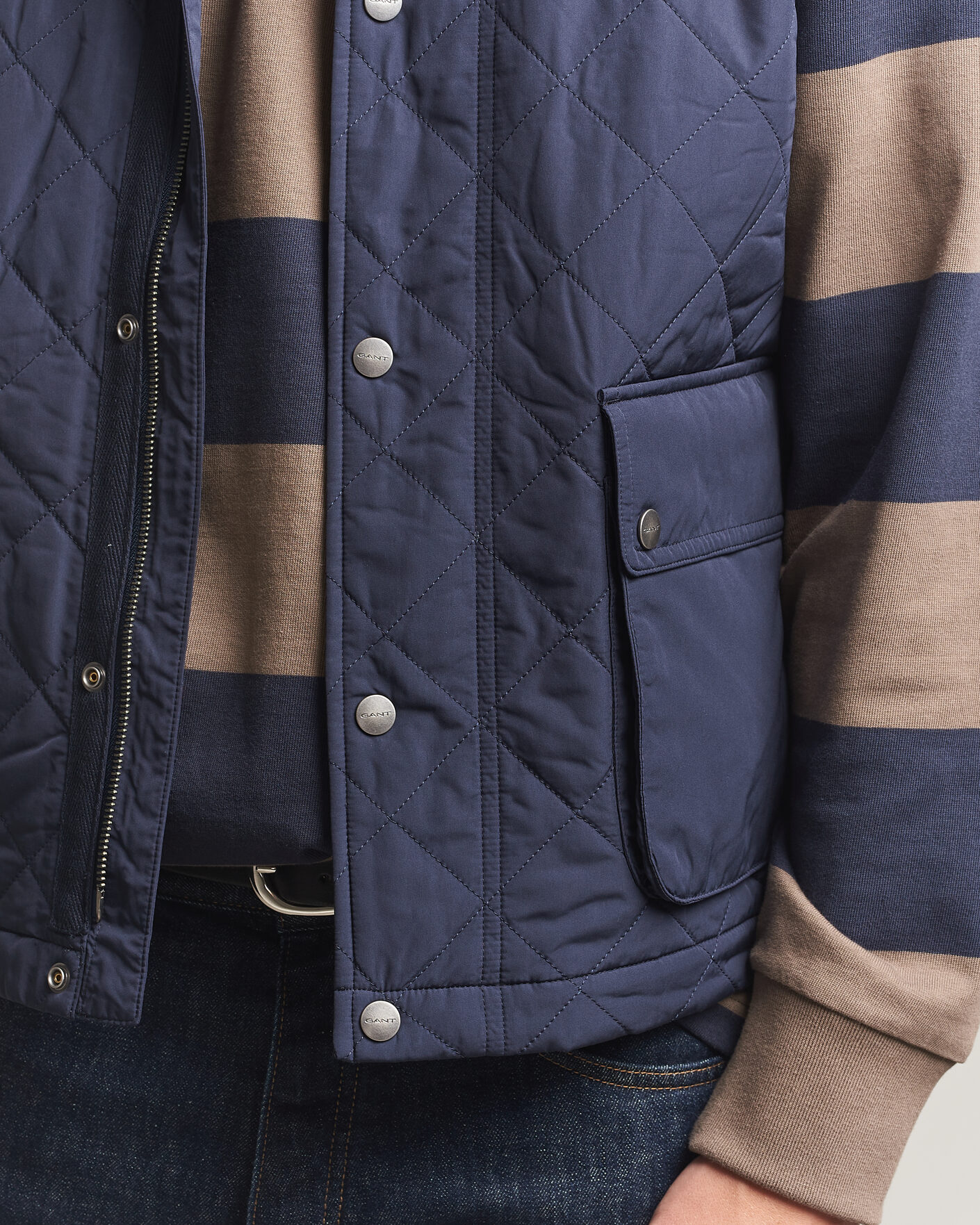Herre | Vester | Gant | Classic Quilted Vest Evening Blue