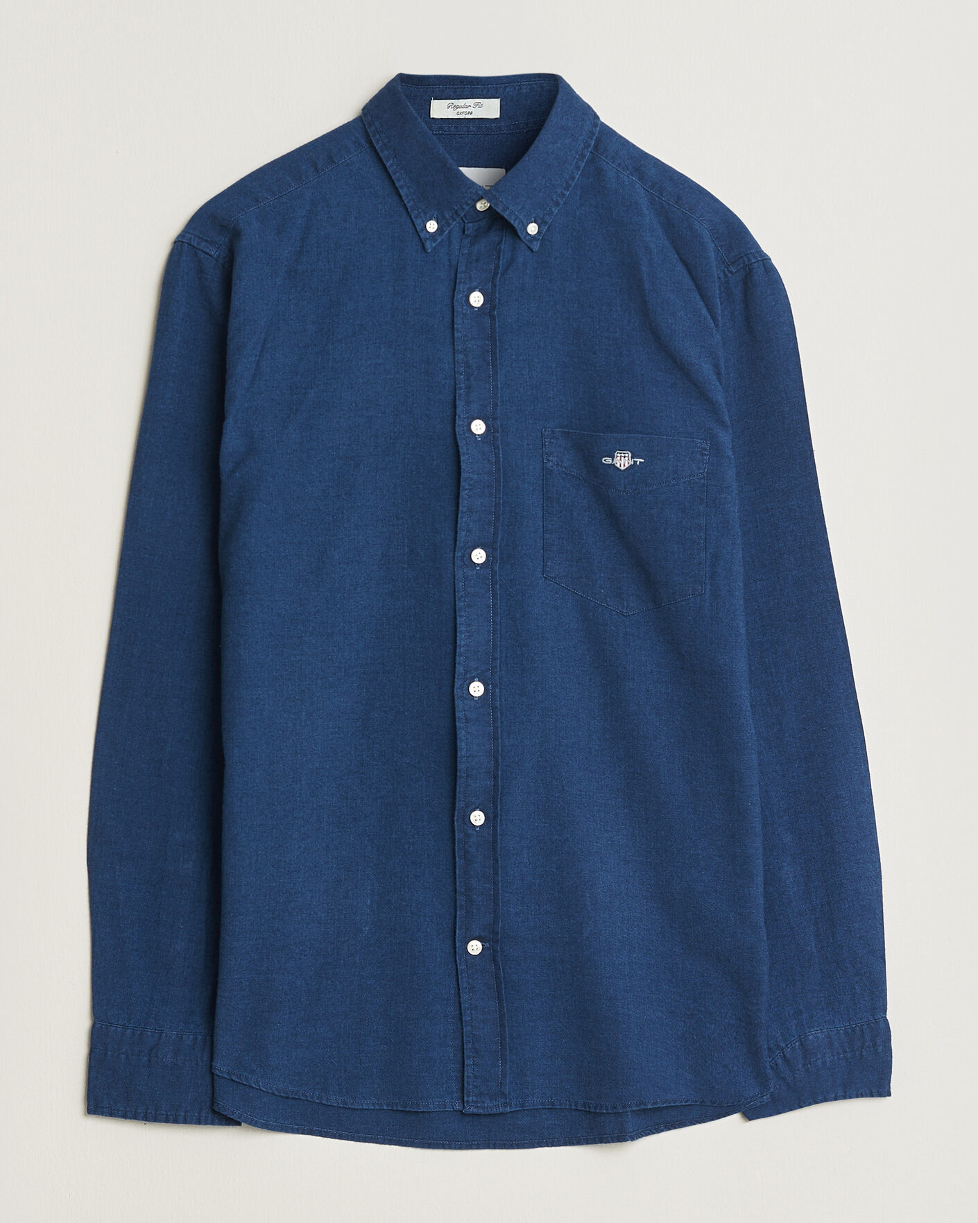 Herre | Skjorter | Gant | Regular Fit Indigo Oxford Shirt Dark Blue