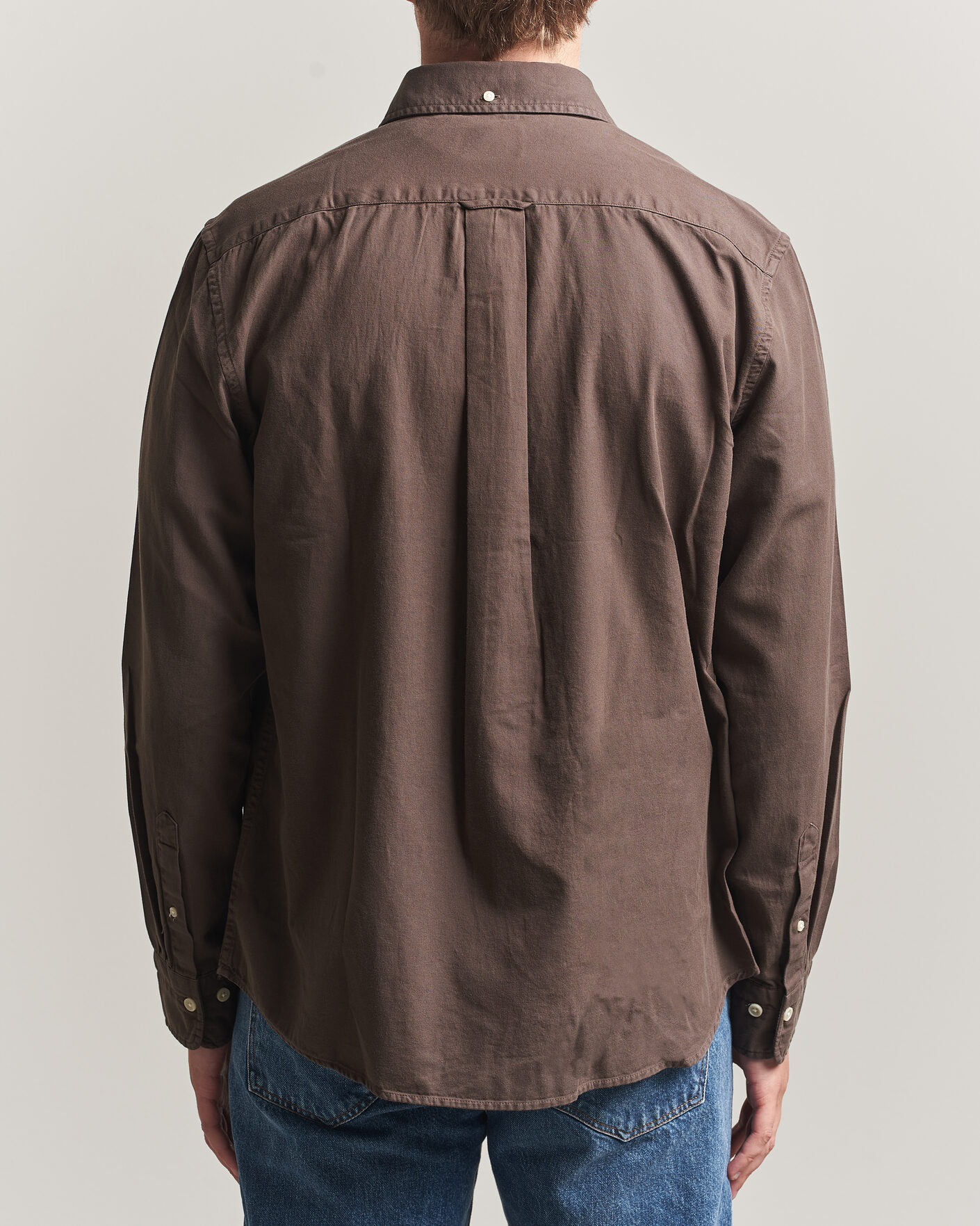 Herre | Skjorter | Gant | Regular Fit Garment Dyed Twill Shirt Shadow Brown