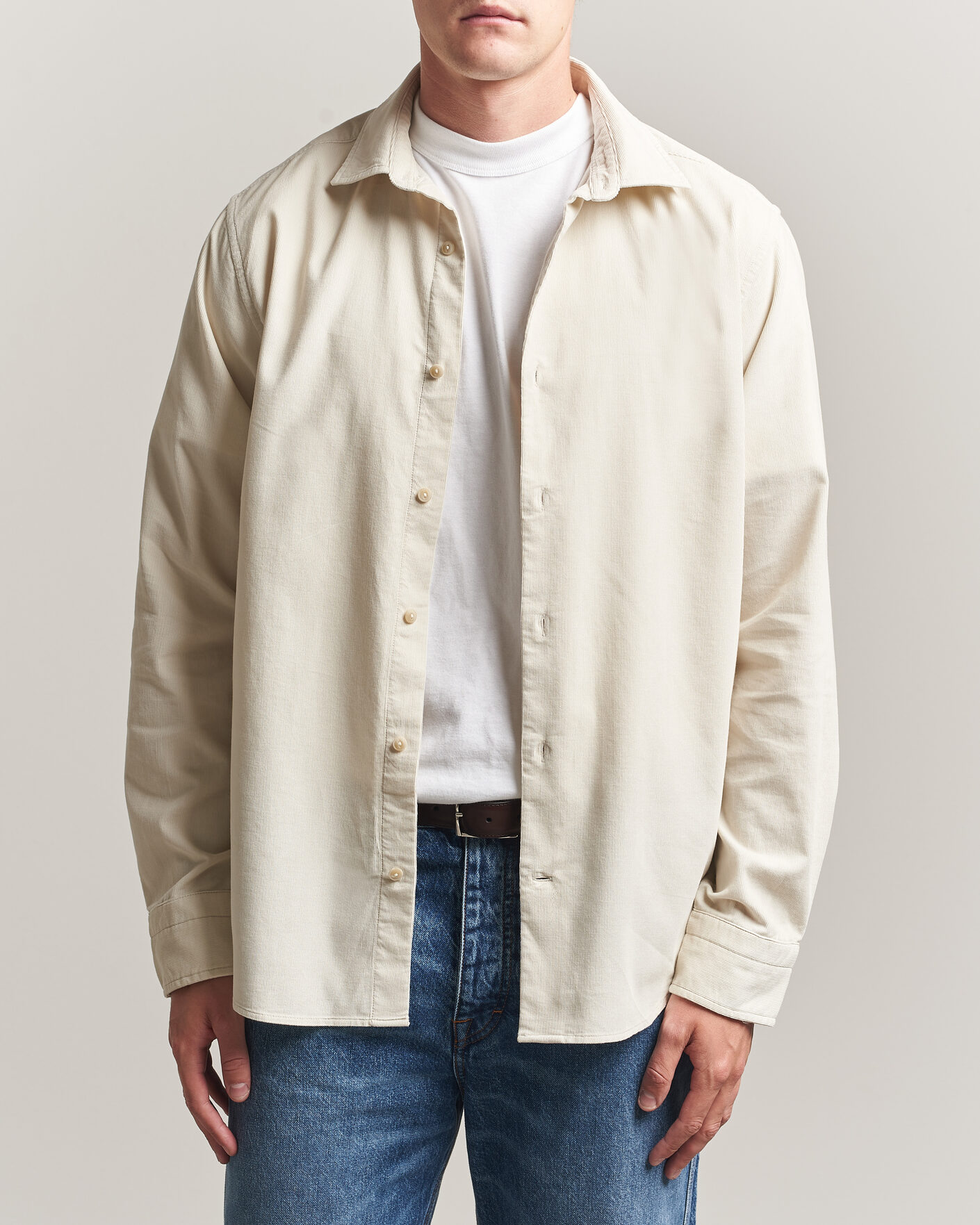 Herre | Skjorter | Gant | Regular Fit Baby Cord Shirt Sand