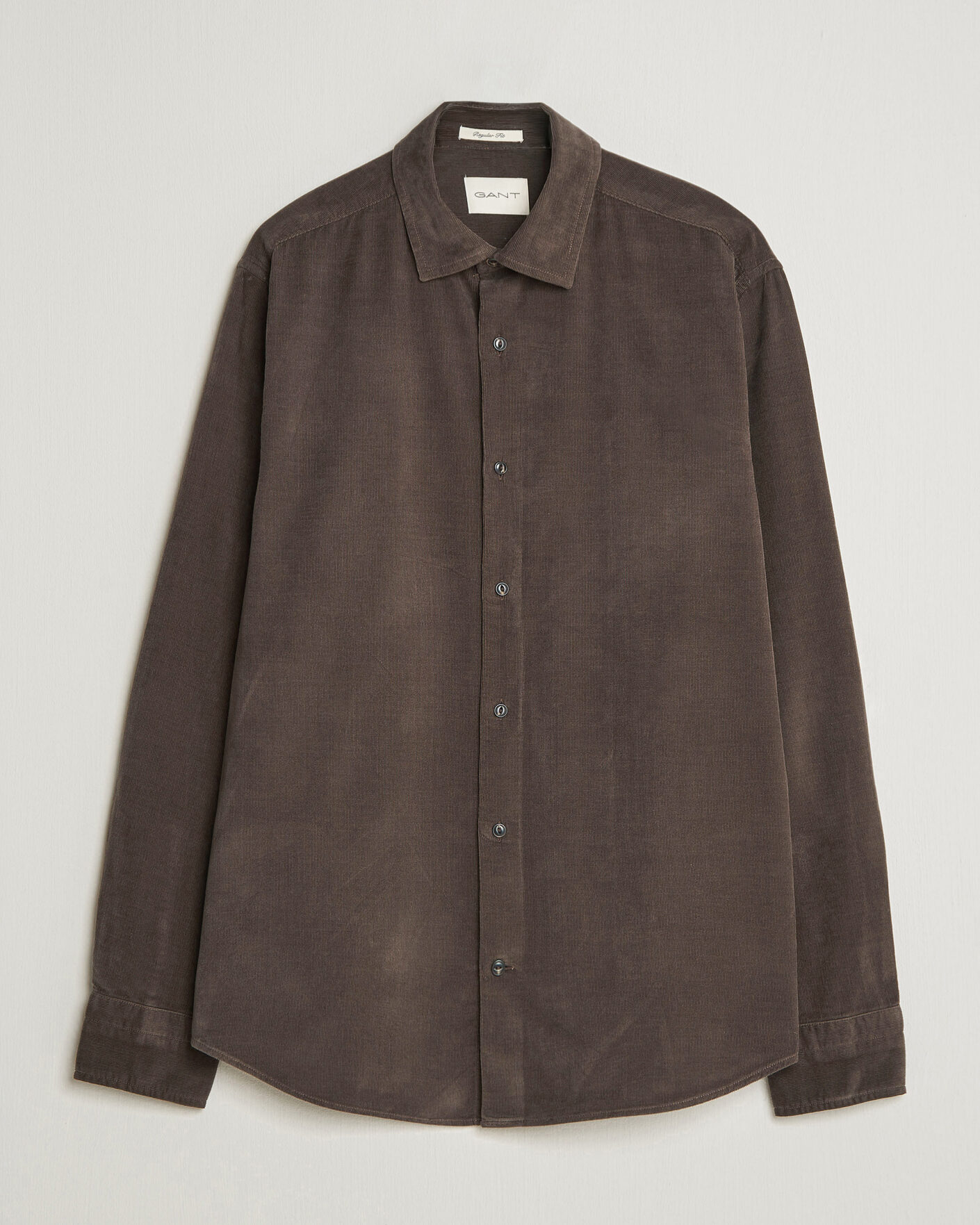 Herre | Skjorter | Gant | Regular Fit Baby Cord Shirt Shadow Brown