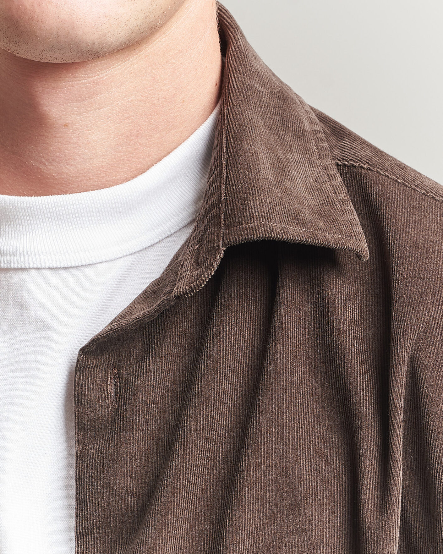 Herre | Skjorter | Gant | Regular Fit Baby Cord Shirt Shadow Brown