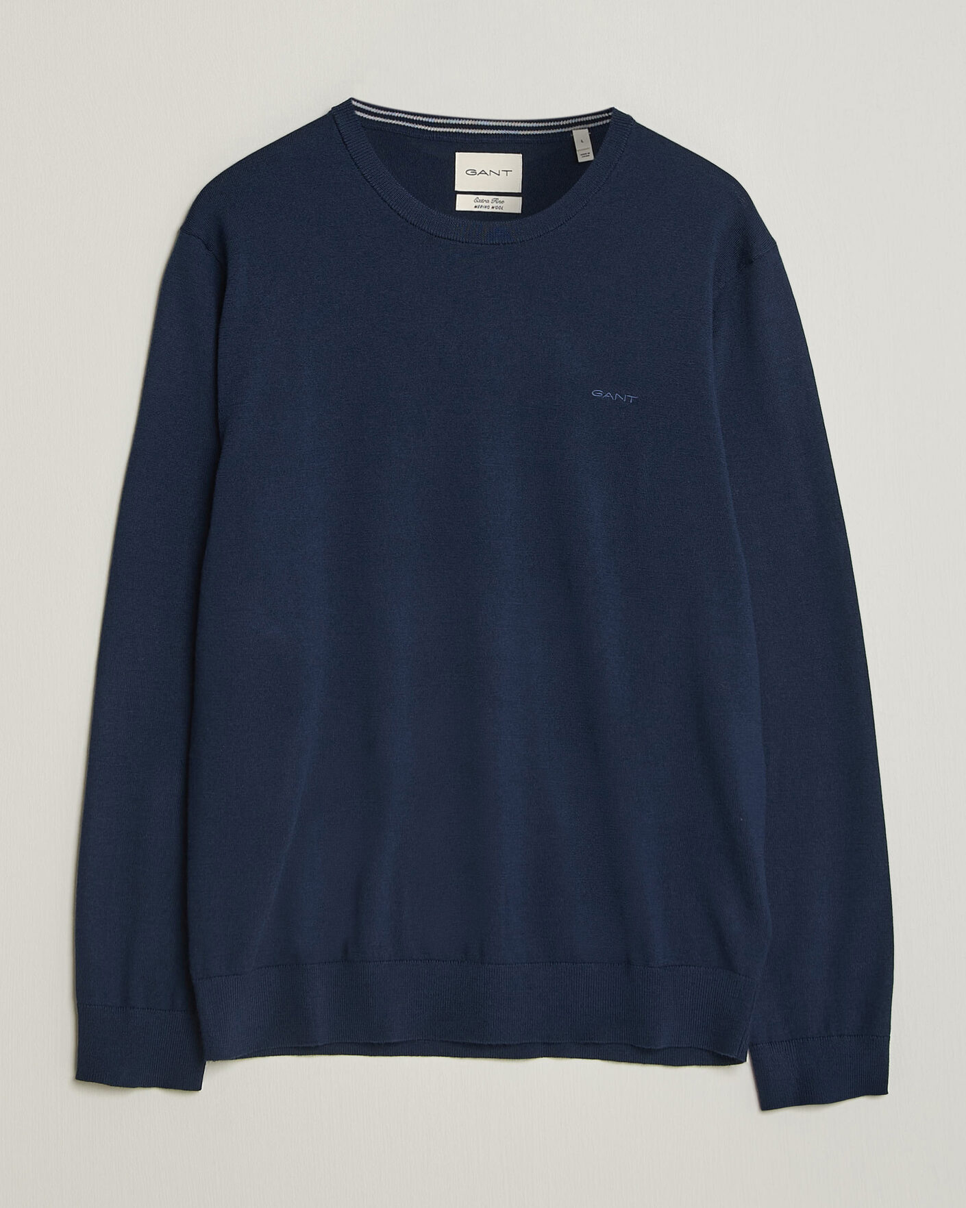 Herre | Gensere | Gant | Extrafine Merino Knitted Crew Neck Marine