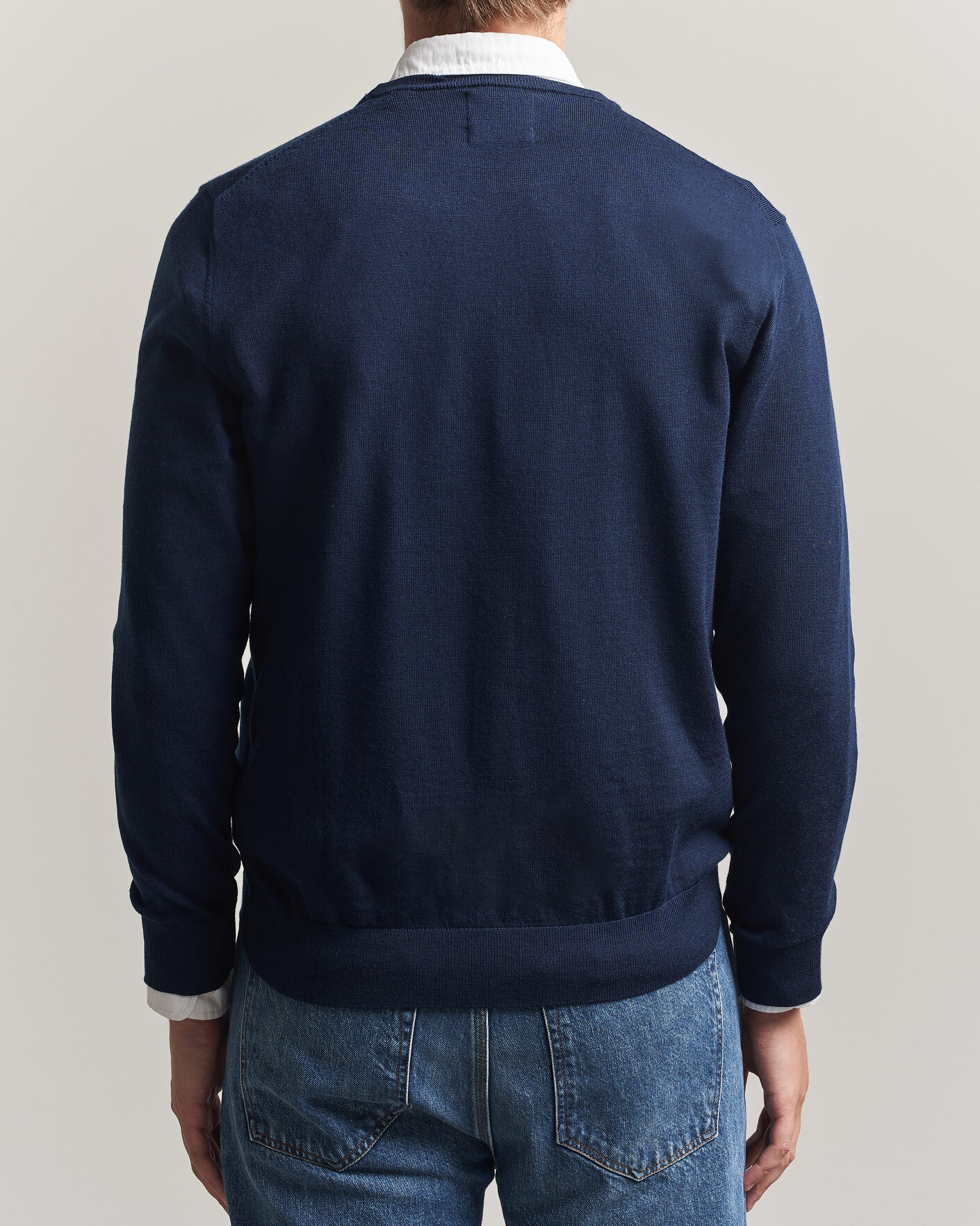Herre | Gensere | Gant | Extrafine Merino Knitted Crew Neck Marine
