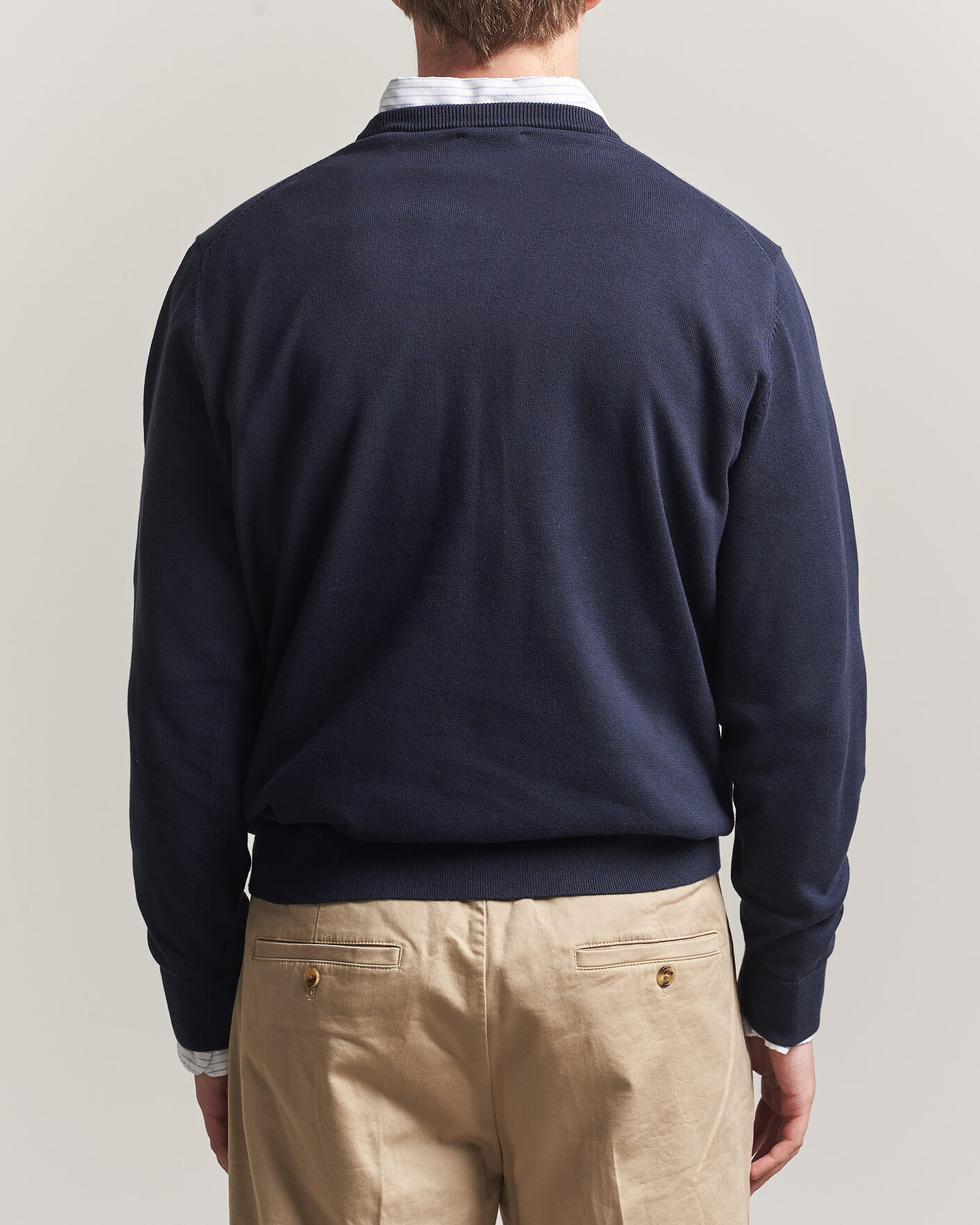 Herre | Gensere | Gant | Classic Cotton Crew Neck Evening Blue