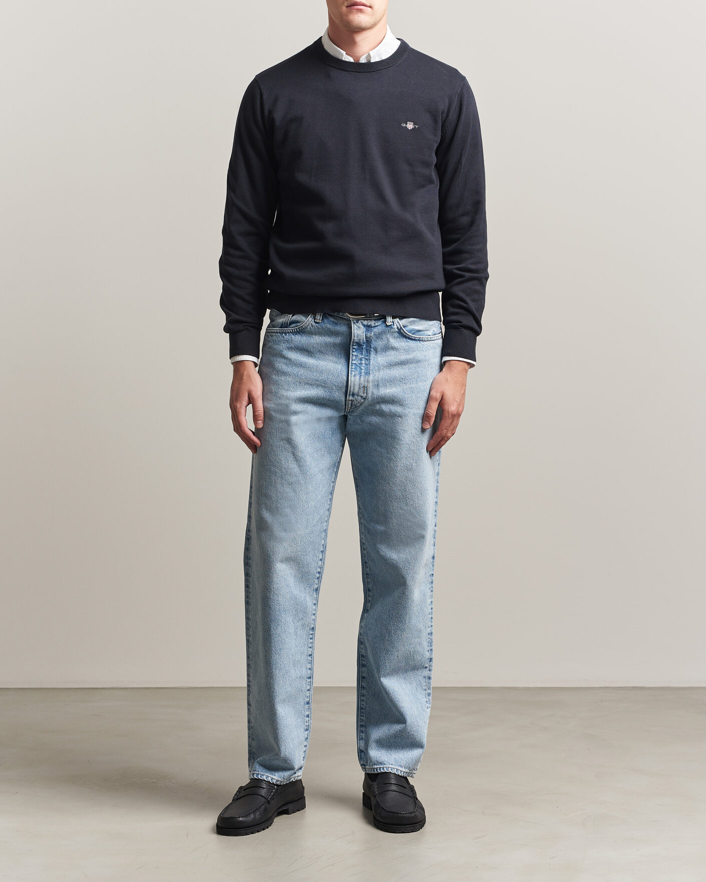 Herre | Gensere | Gant | Classic Cotton Crew Neck Black