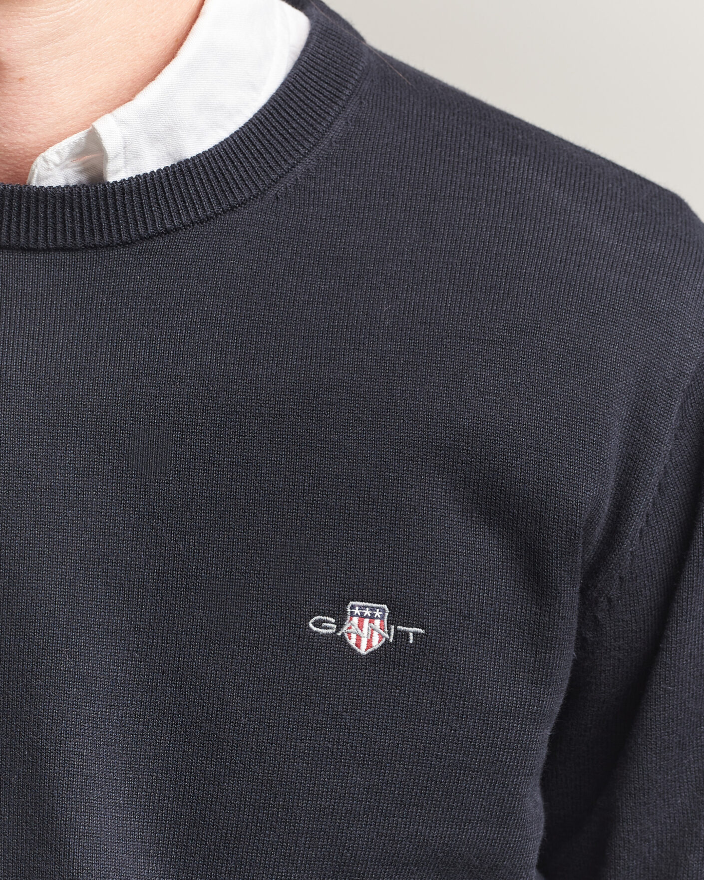 Herre | Gensere | Gant | Classic Cotton Crew Neck Black