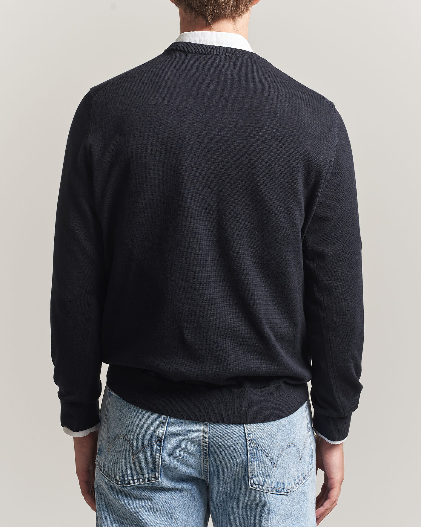 Herre | Gensere | Gant | Classic Cotton V-Neck Black
