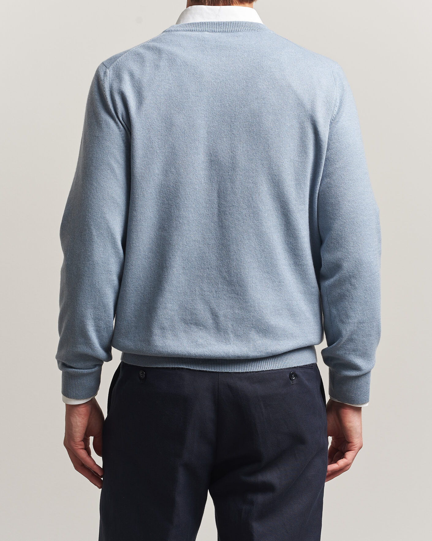 Herre | Gensere | Brunello Cucinelli | 2 Ply Cashmere Pullover Denim Blue