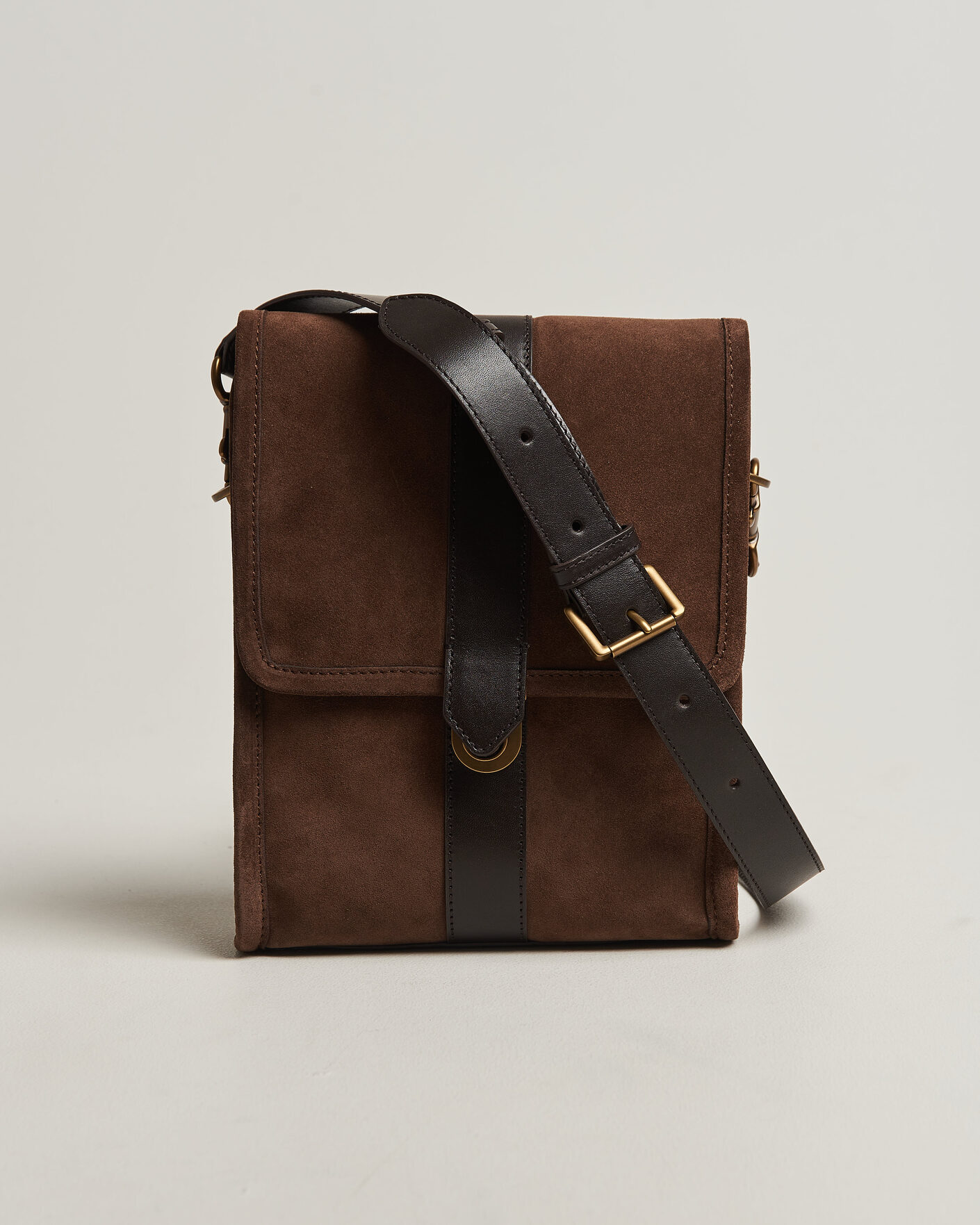 Herre | Vesker | Gant | Suede Shoulder Bag Soil Brown