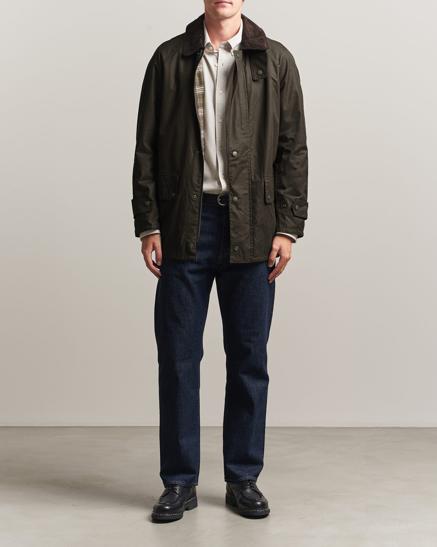 Herre | Jakker | Gant | Waxed Barn Jacket Black Brown