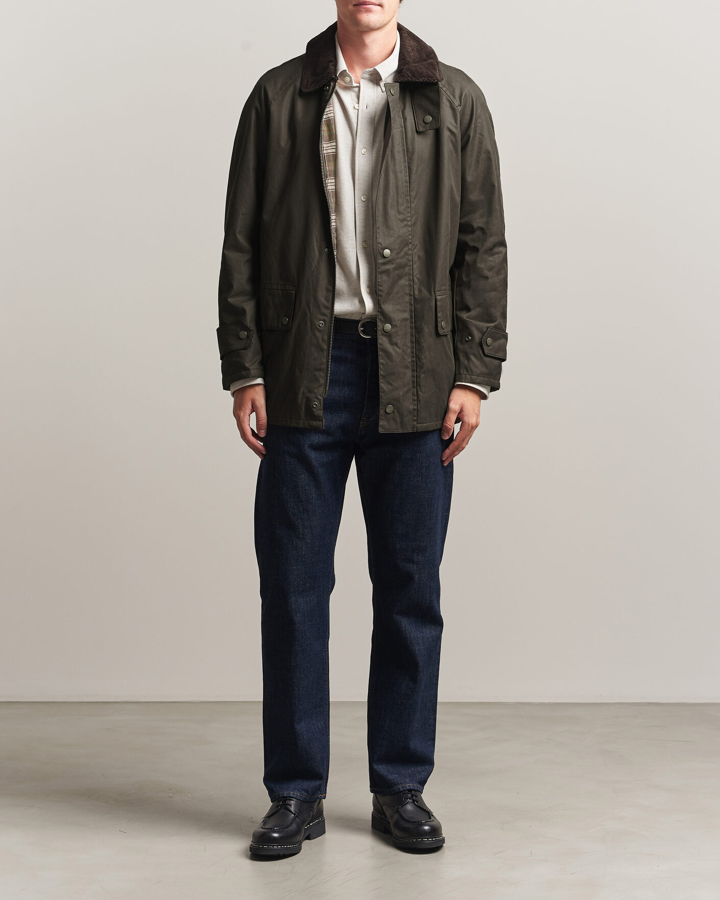 Herre | Jakker | Gant | Waxed Barn Jacket Black Brown