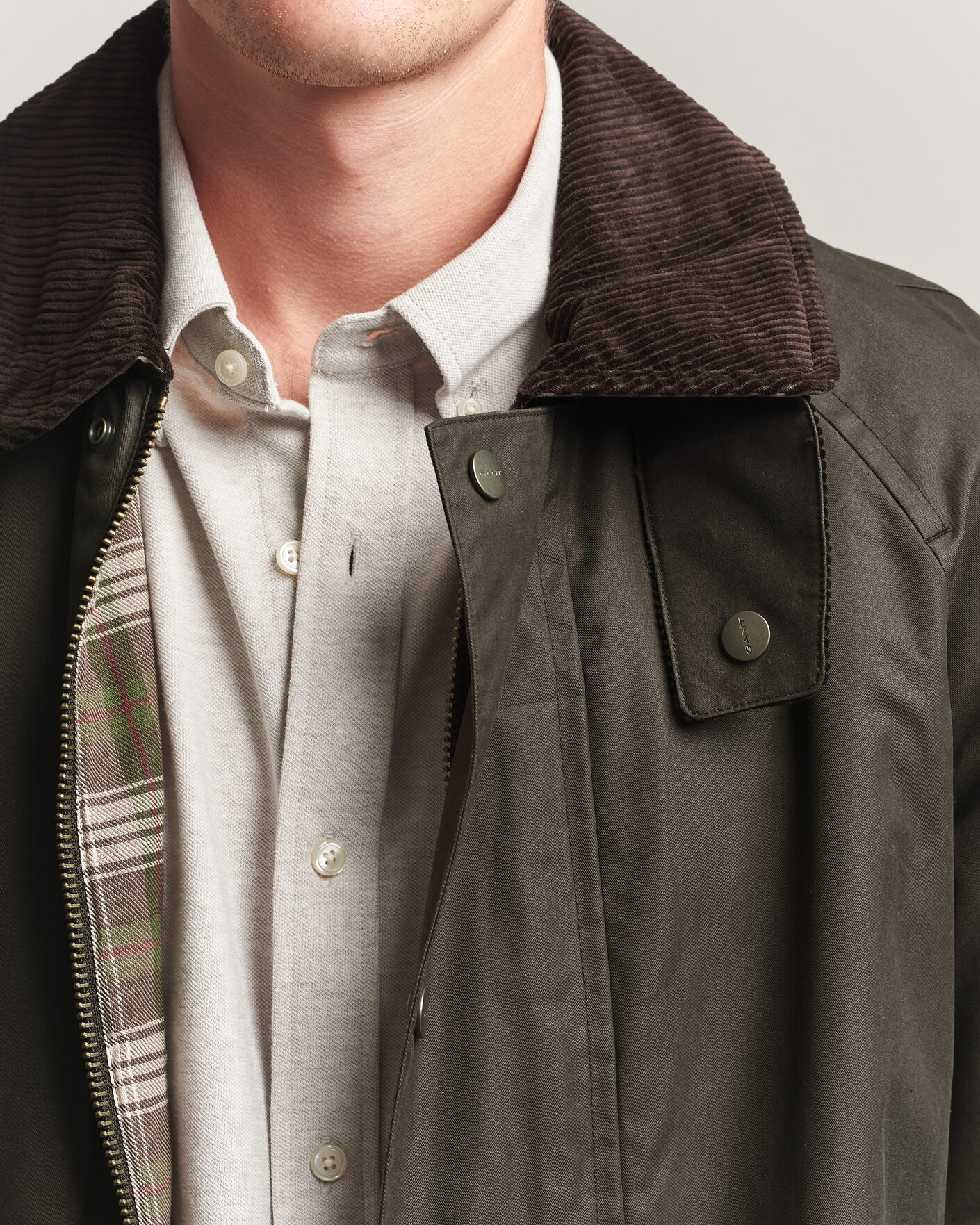Herre | Jakker | Gant | Waxed Barn Jacket Black Brown