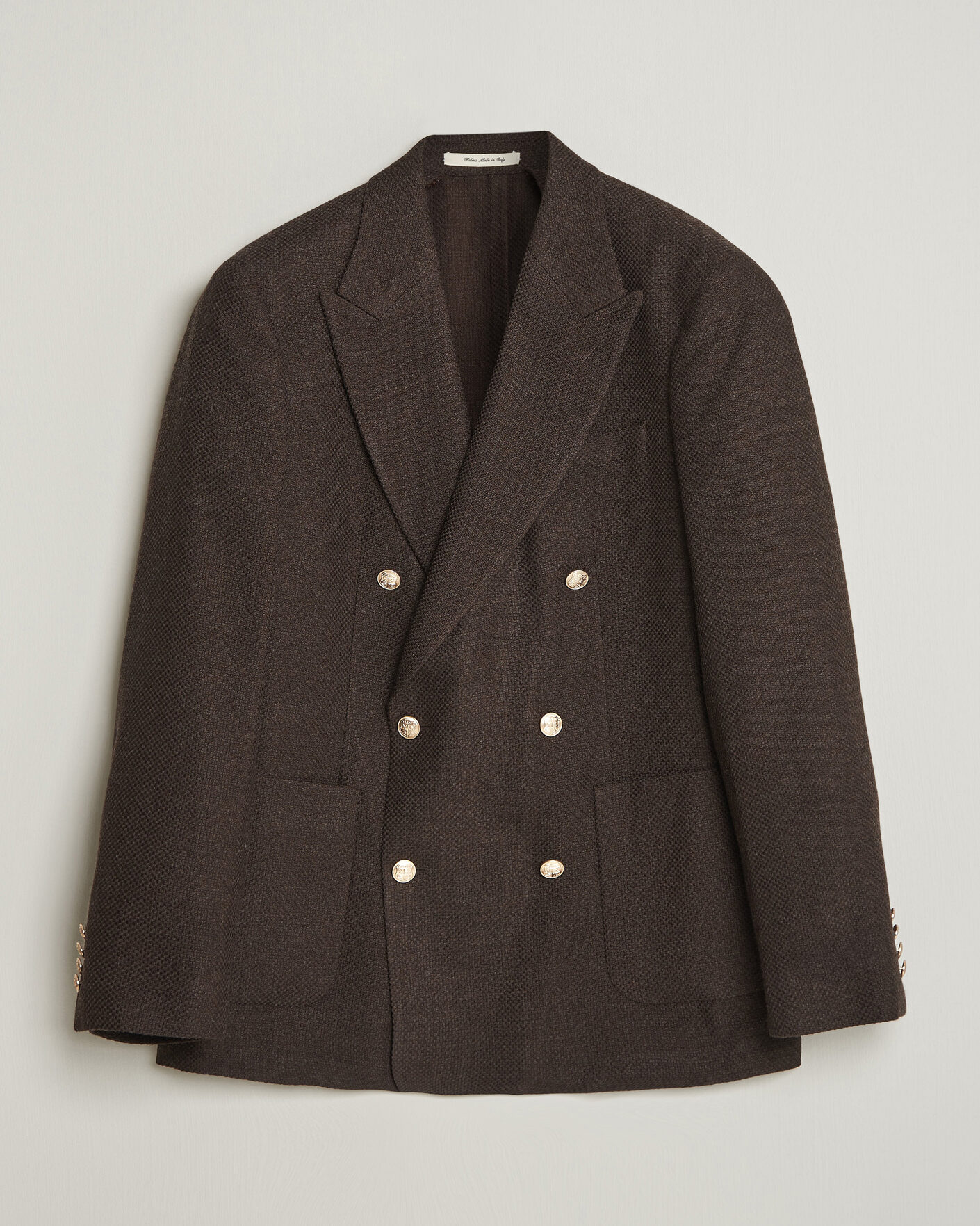 Herre | Dressjakker | Gant | Wool Textured Double Breasted Blazer Black Brown