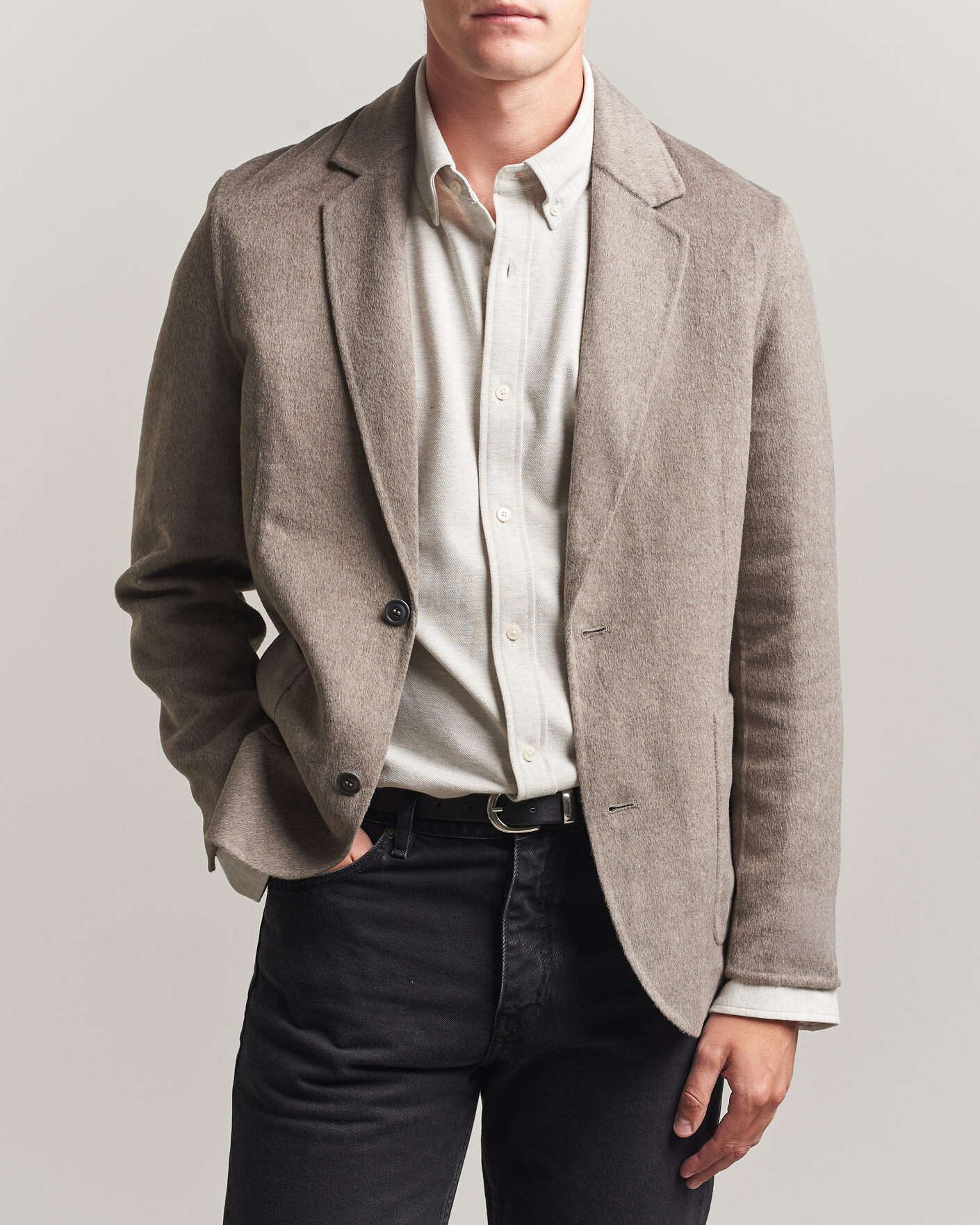 Herre | Dressjakker | Gant | Handstitched Unlined Blazer Mist Taupe