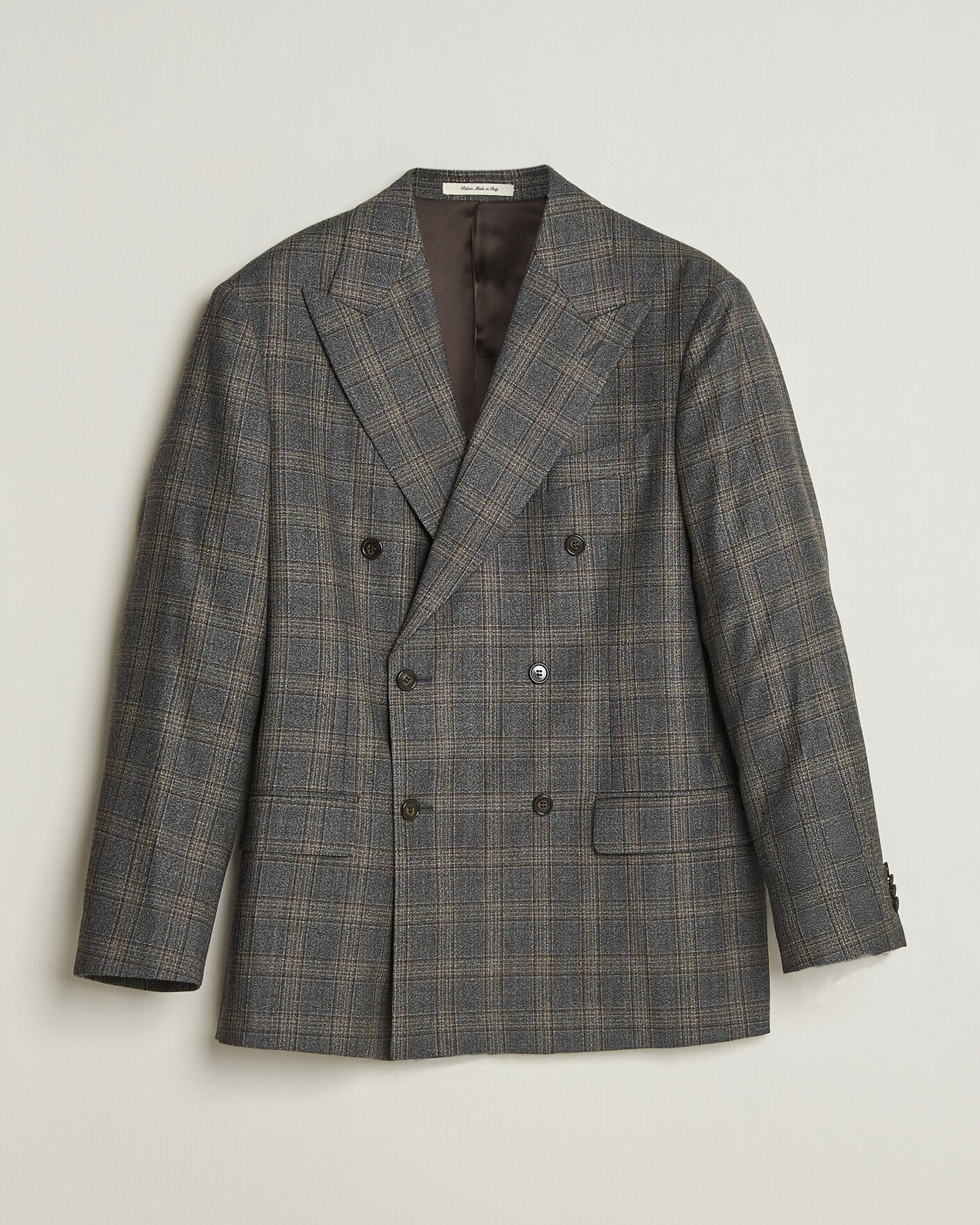 Herre | Dressjakker | Gant | Wool Glencheck Double Breasted Blazer Ceramic Grey