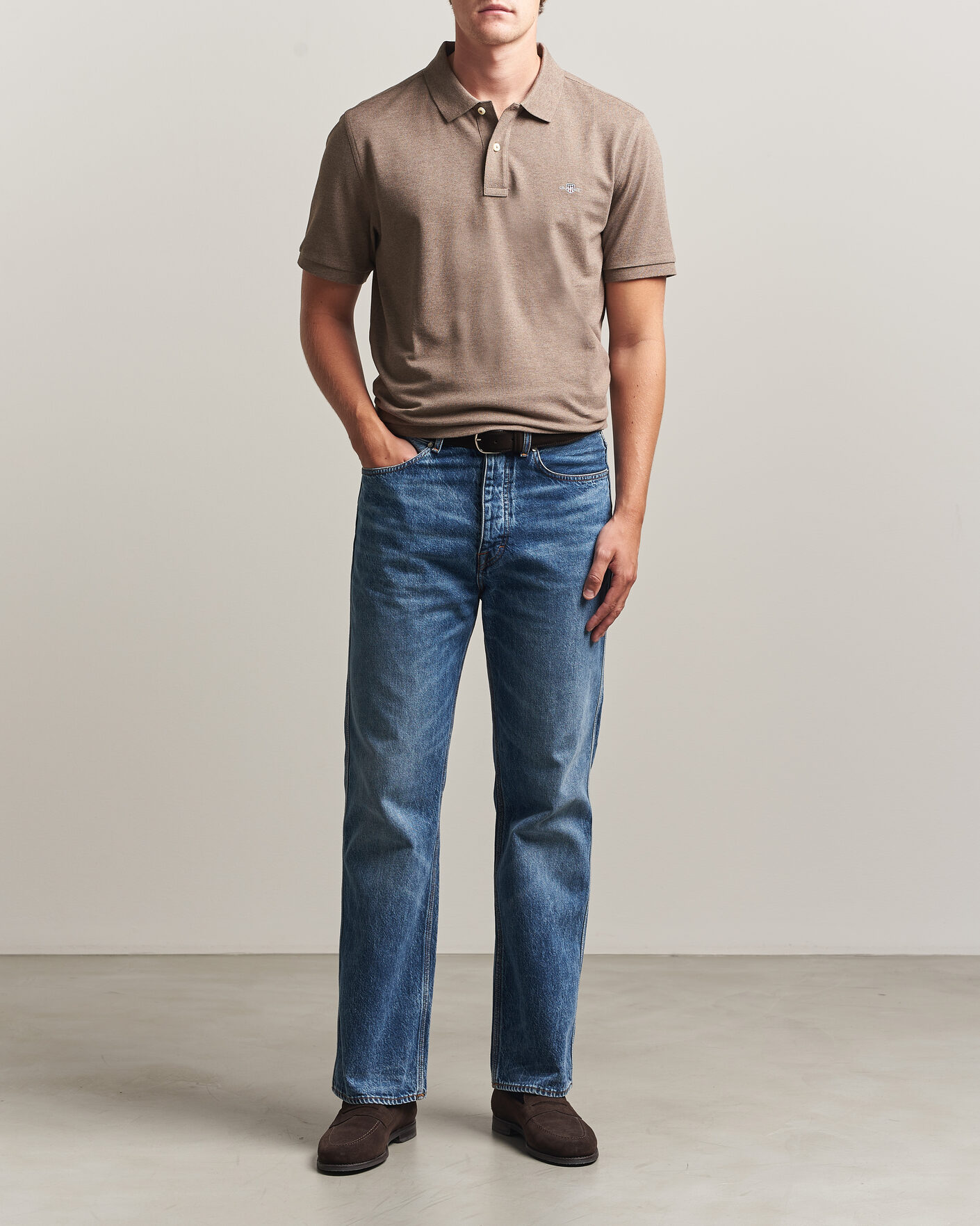 Herre | Pikéer | Gant | The Original Polo Dark Hazelnut Melange
