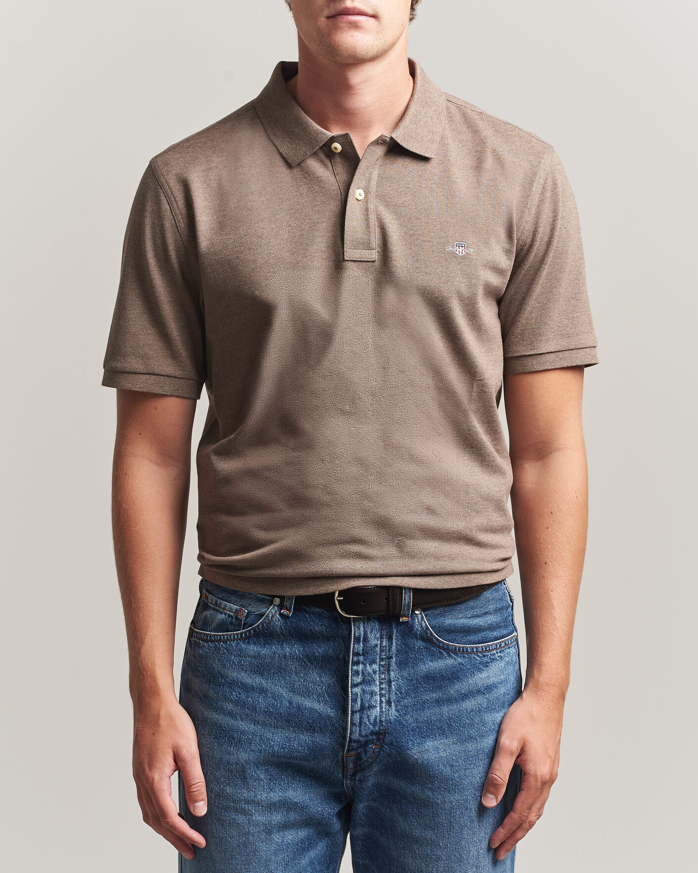 Herre | Pikéer | Gant | The Original Polo Dark Hazelnut Melange