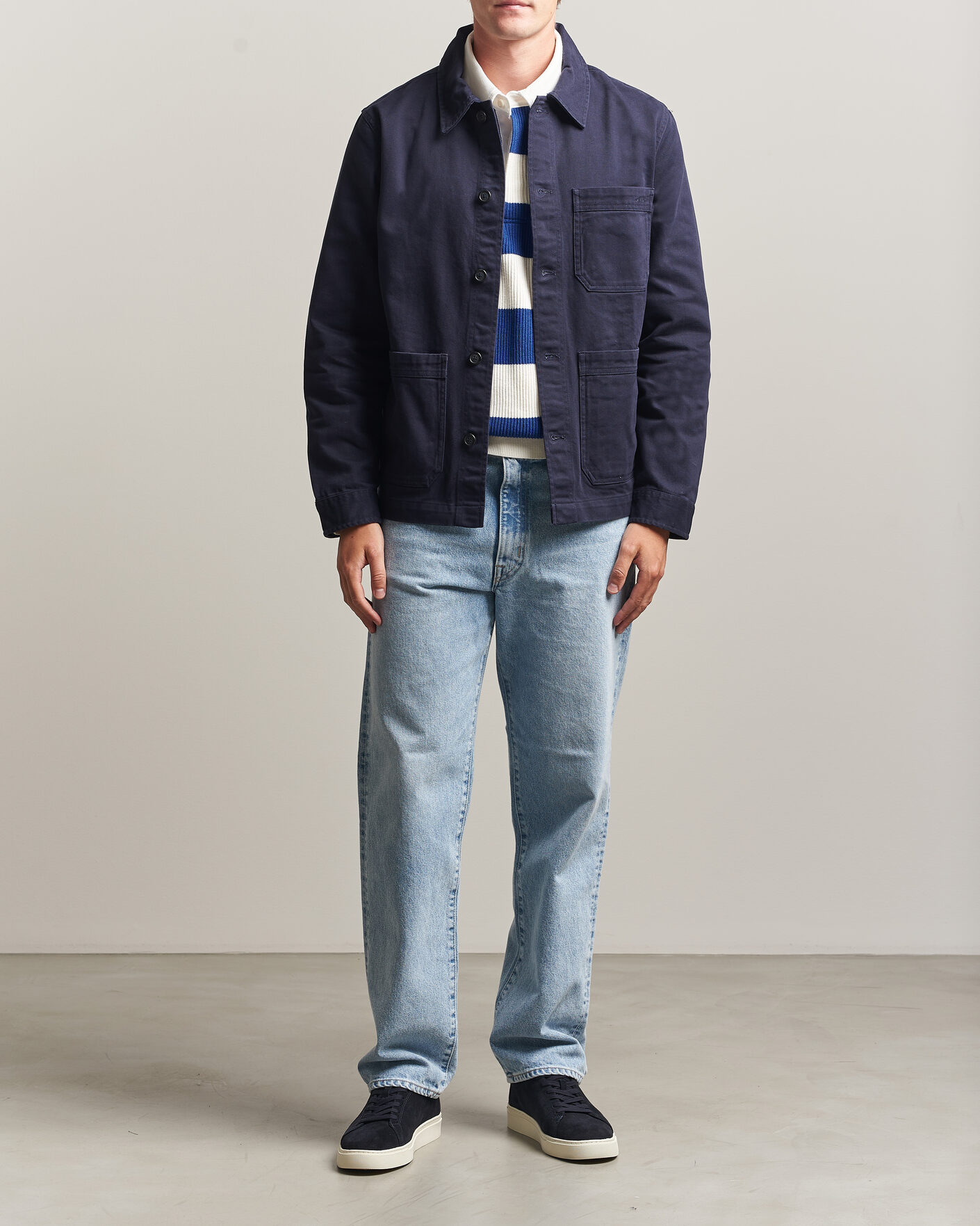 Herre | Skjorter | Gant | Regular Fit Brushed Twill Overshirt Evening Blue