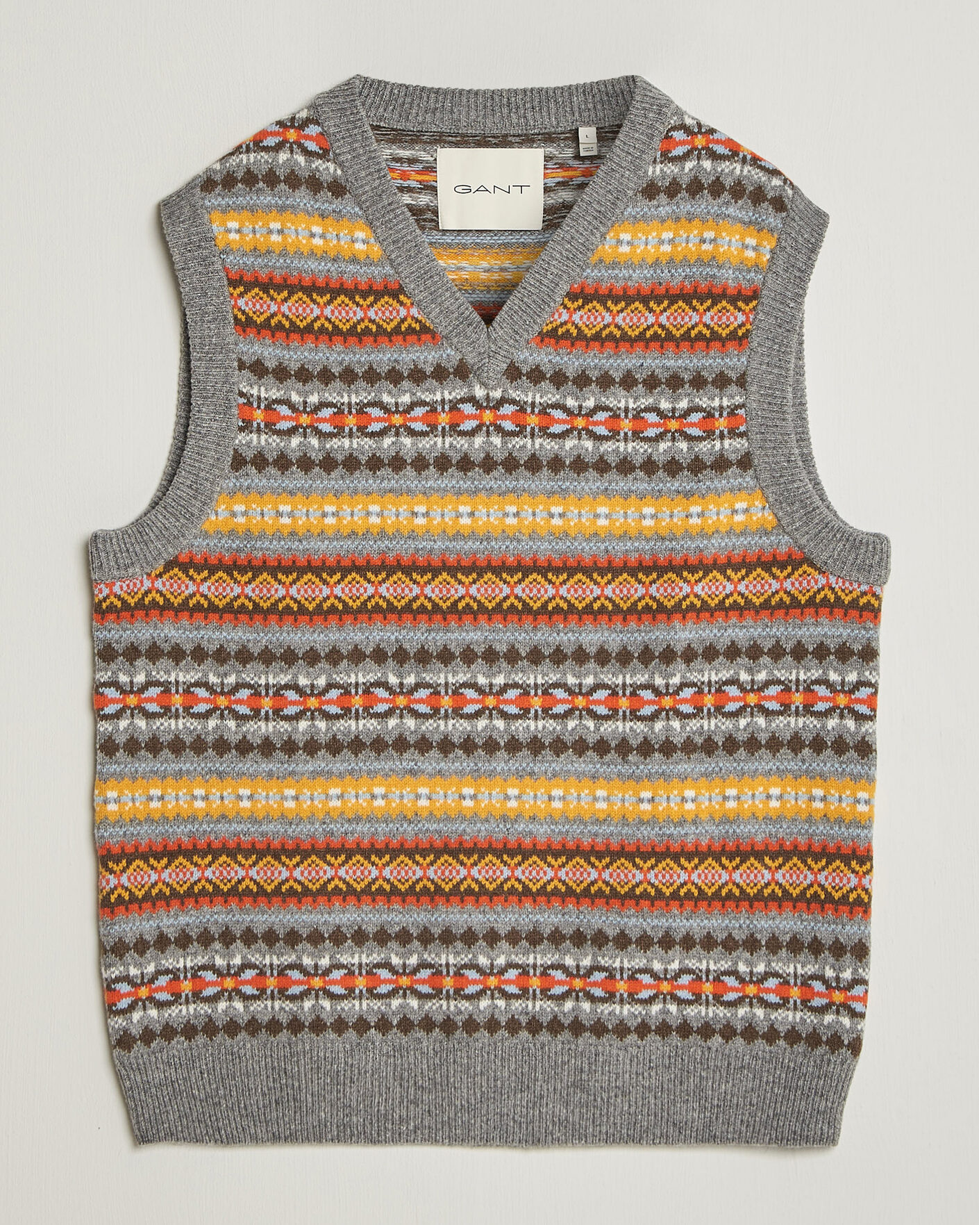 Herre | Gensere | Gant | Wool Knitted Fairisle Vest Multi