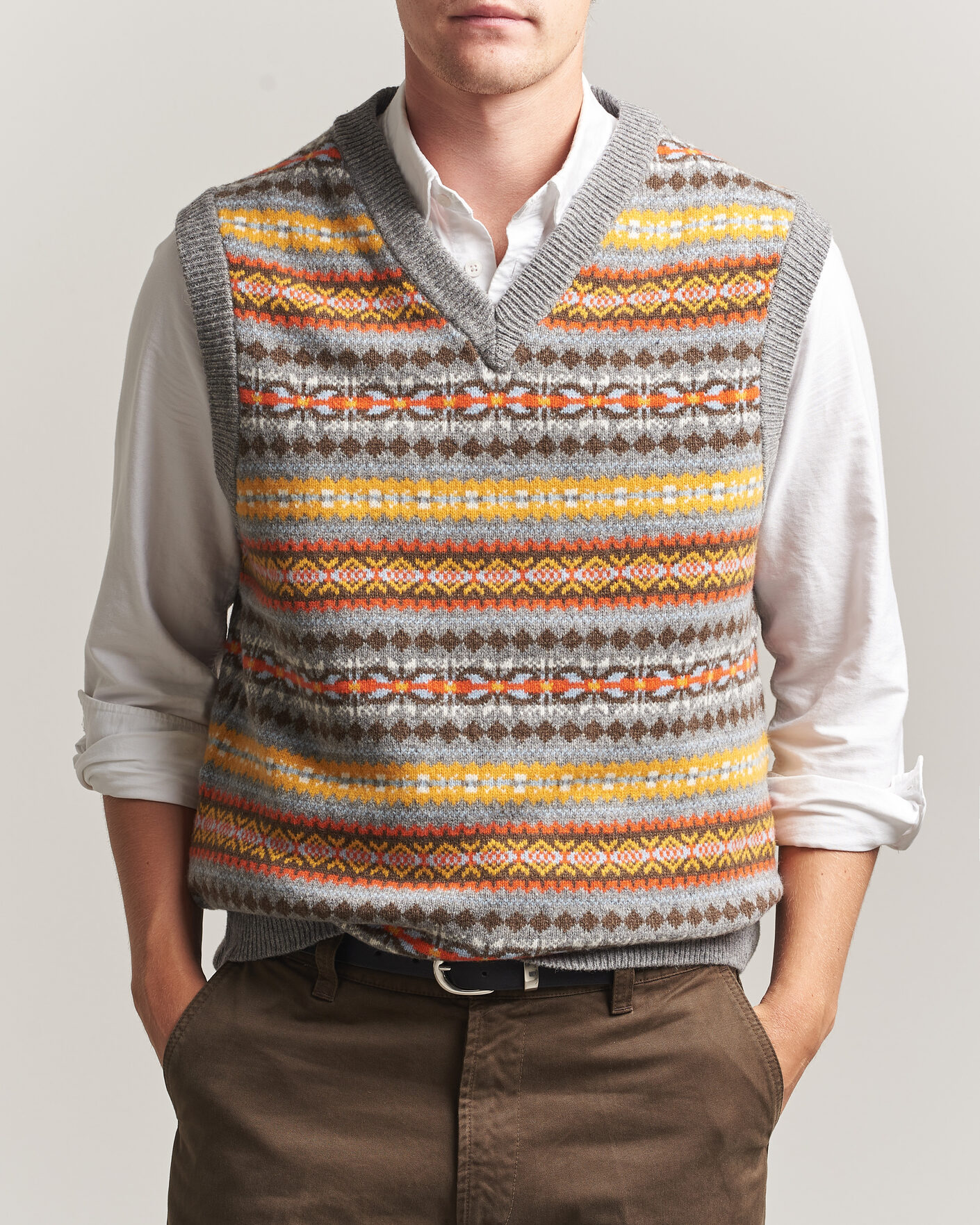Herre | Gensere | Gant | Wool Knitted Fairisle Vest Multi