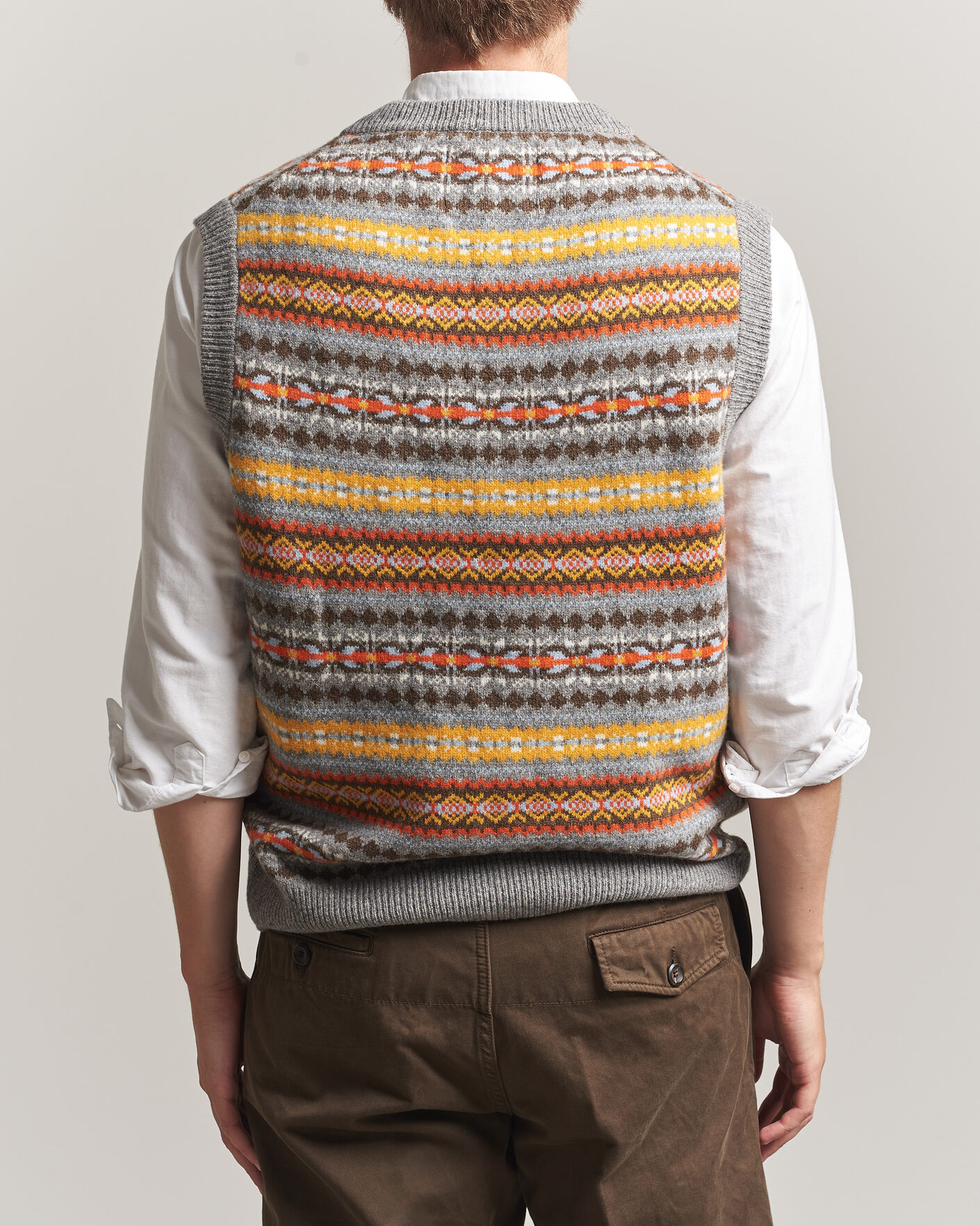Herre | Gensere | Gant | Wool Knitted Fairisle Vest Multi