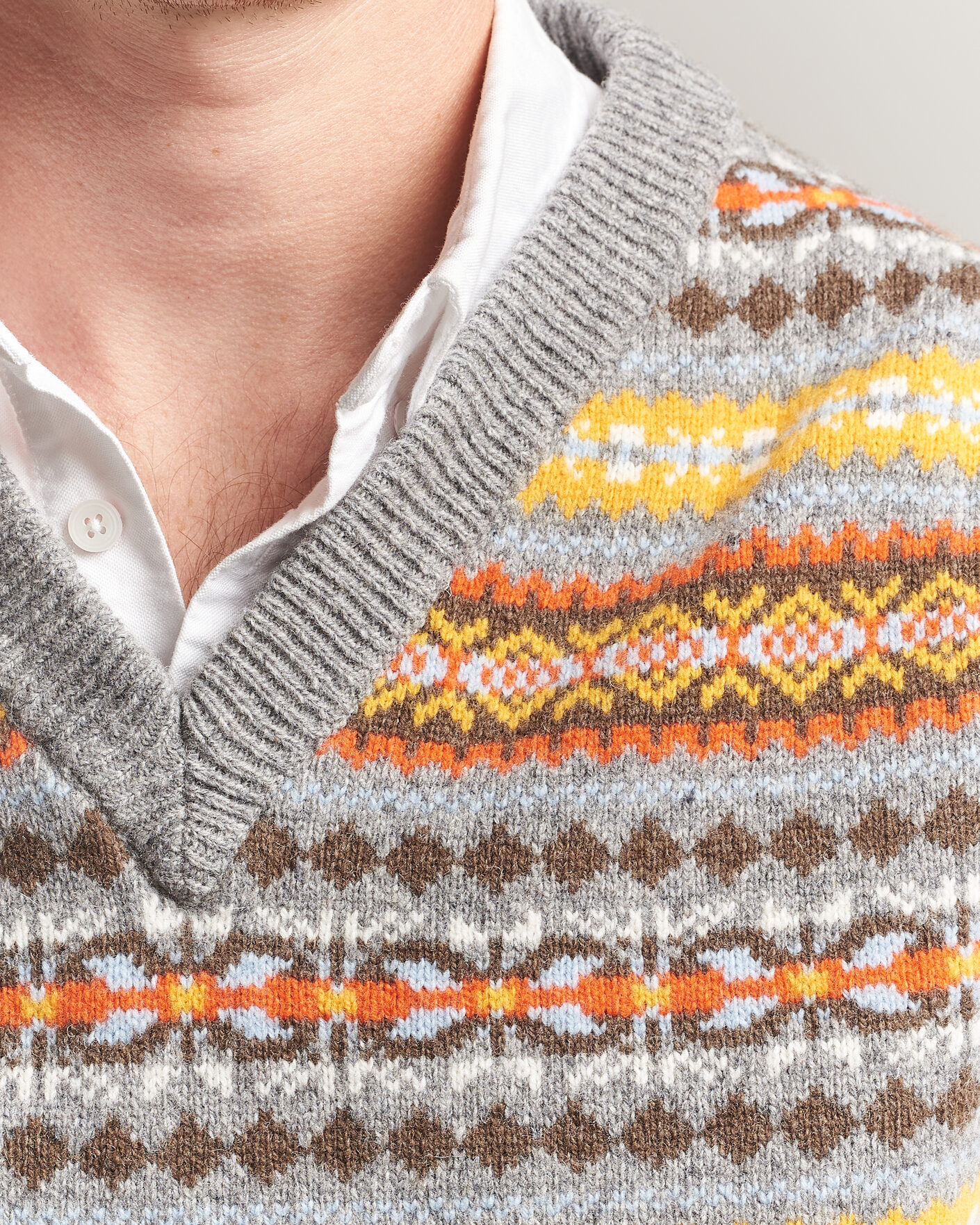 Herre | Gensere | Gant | Wool Knitted Fairisle Vest Multi