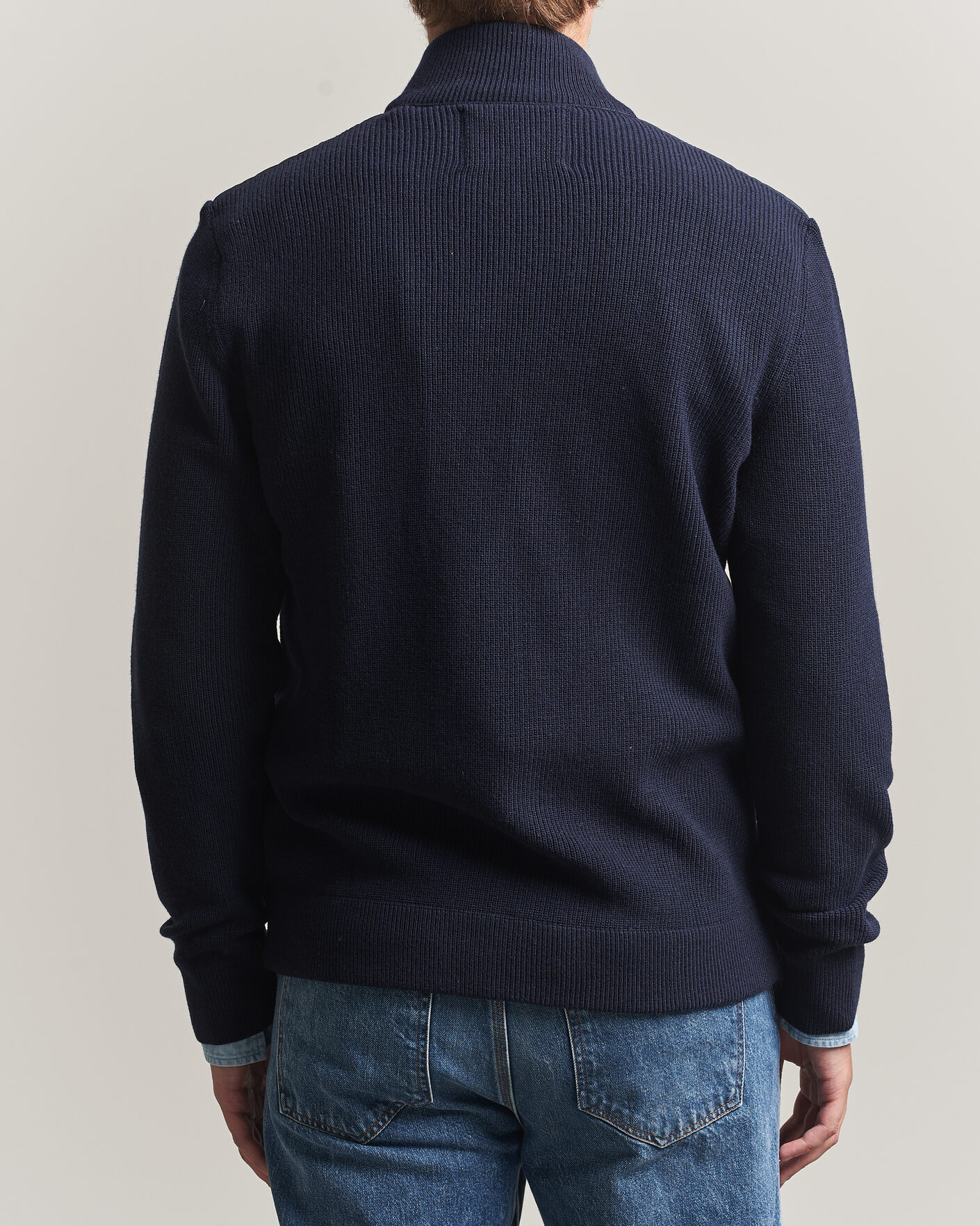 Herre | Gensere | Gant | Hybrid Full Zip Evening Blue