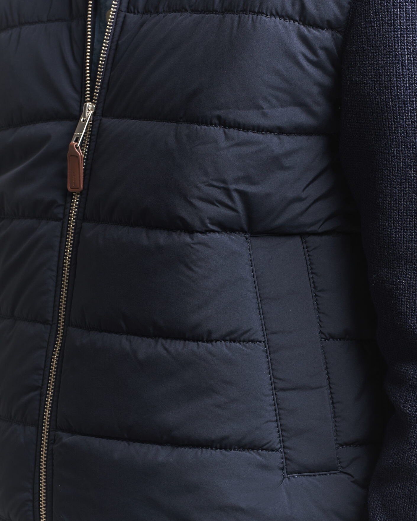 Herre | Gensere | Gant | Hybrid Full Zip Evening Blue