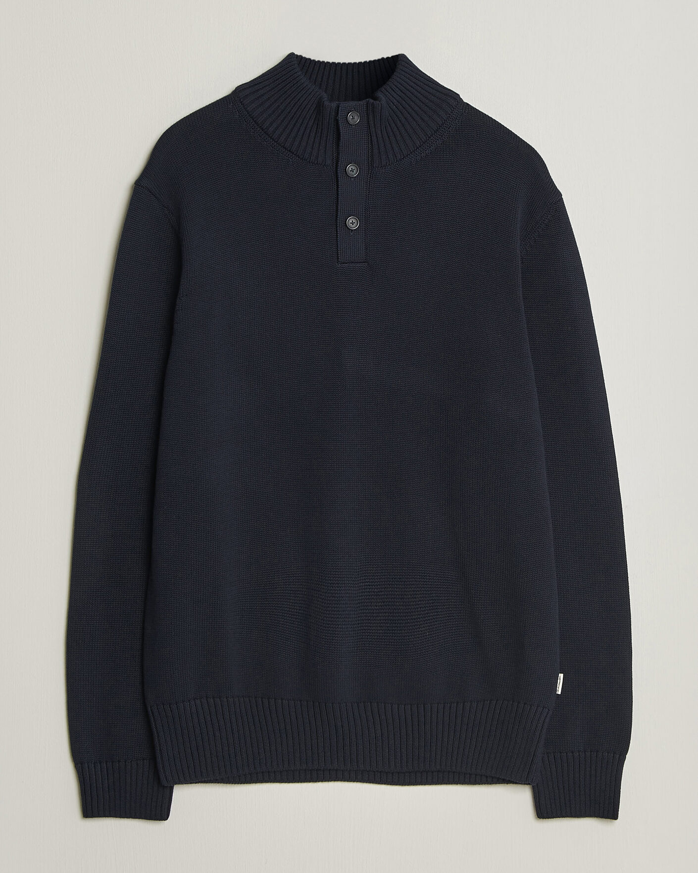 Herre | Gensere | Gant | Supima Cotton Half Buttoned Neck Evening Blue