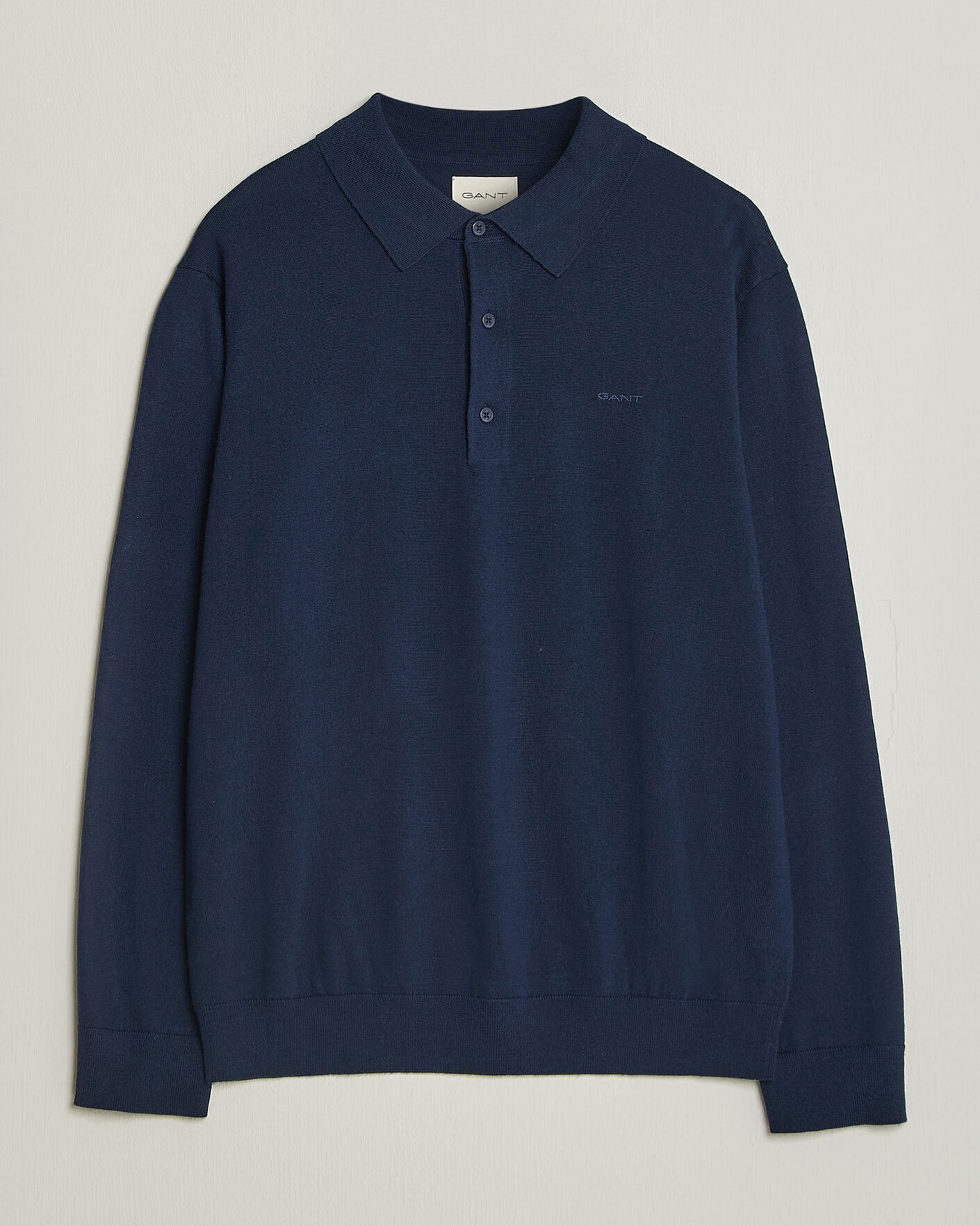 Herre | Gensere | Gant | Extrafine Merino Knitted Polo Marine