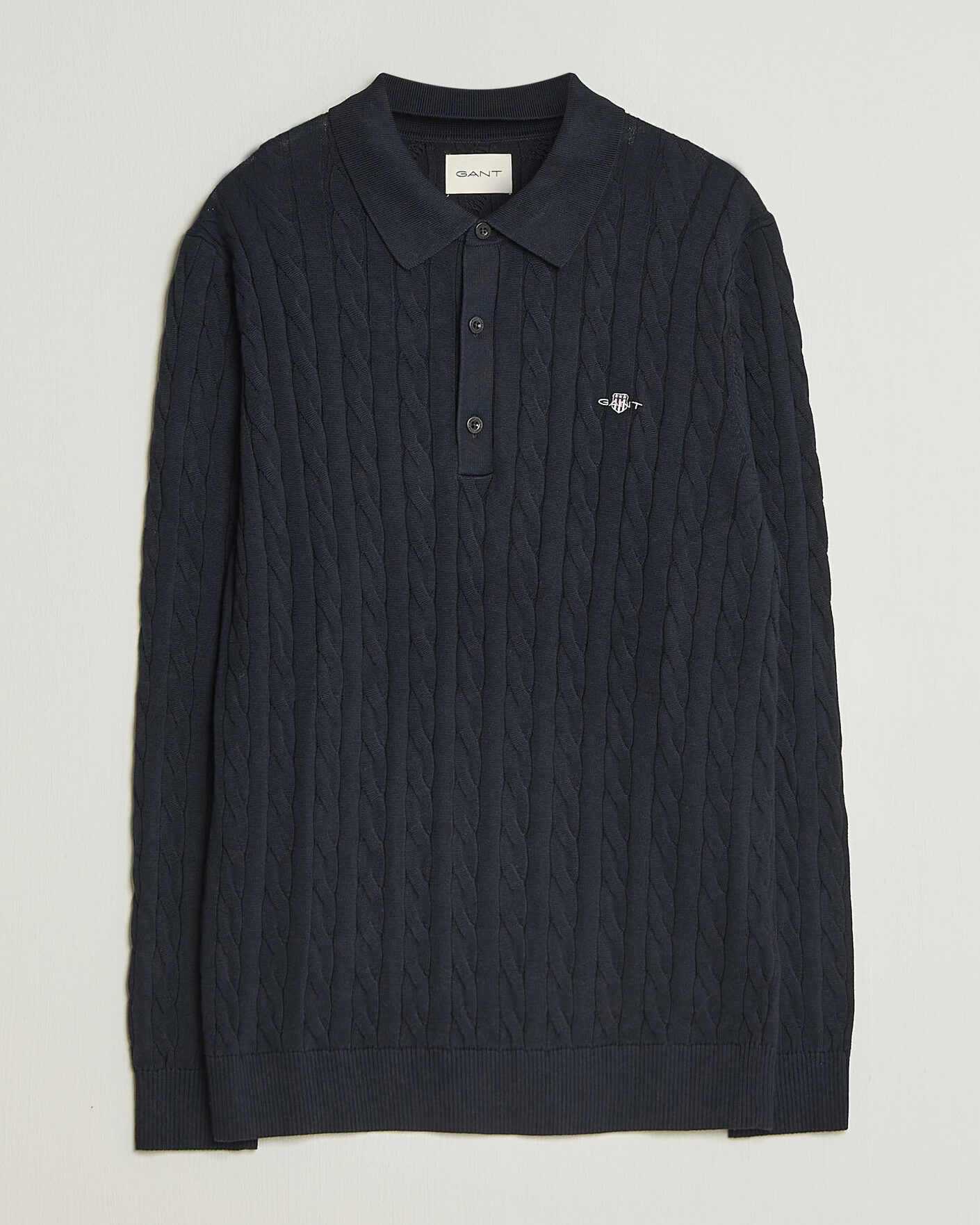Herre | Gensere | Gant | Cotton Cable Polo Evening Blue