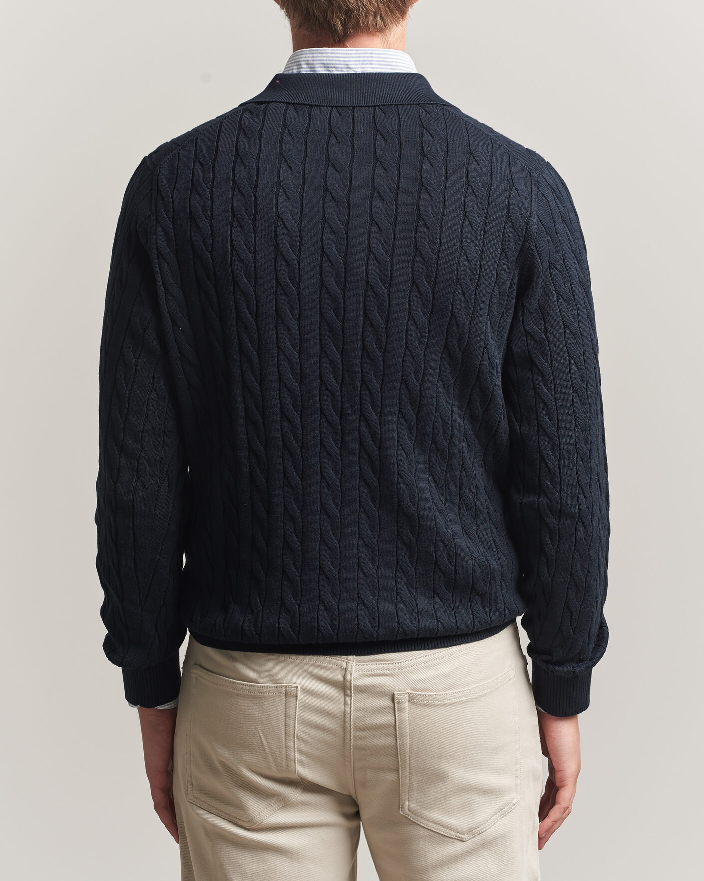 Herre | Gensere | Gant | Cotton Cable Polo Evening Blue