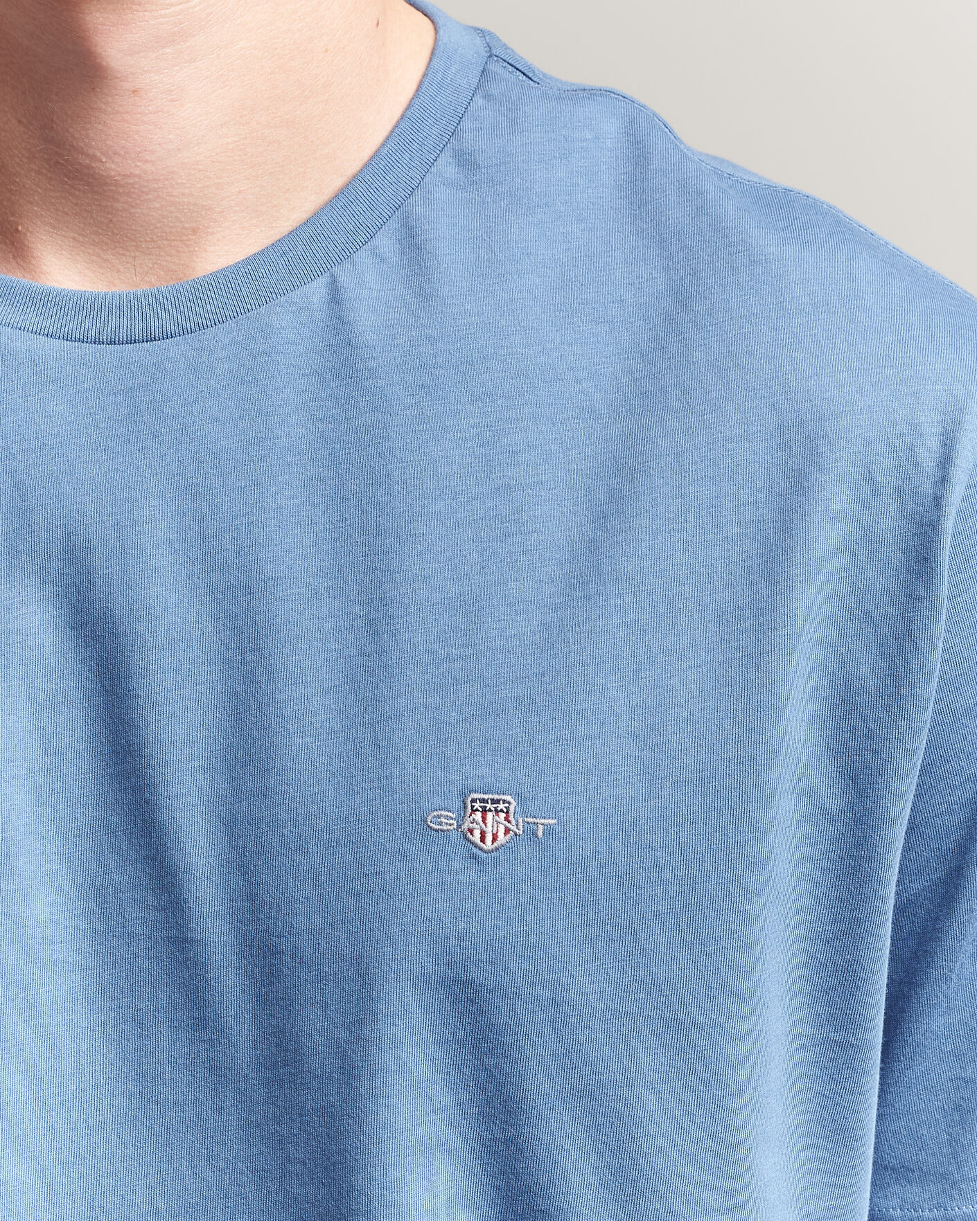 Herre | T-Shirts | Gant | The Original T-Shirt Blue Horizon