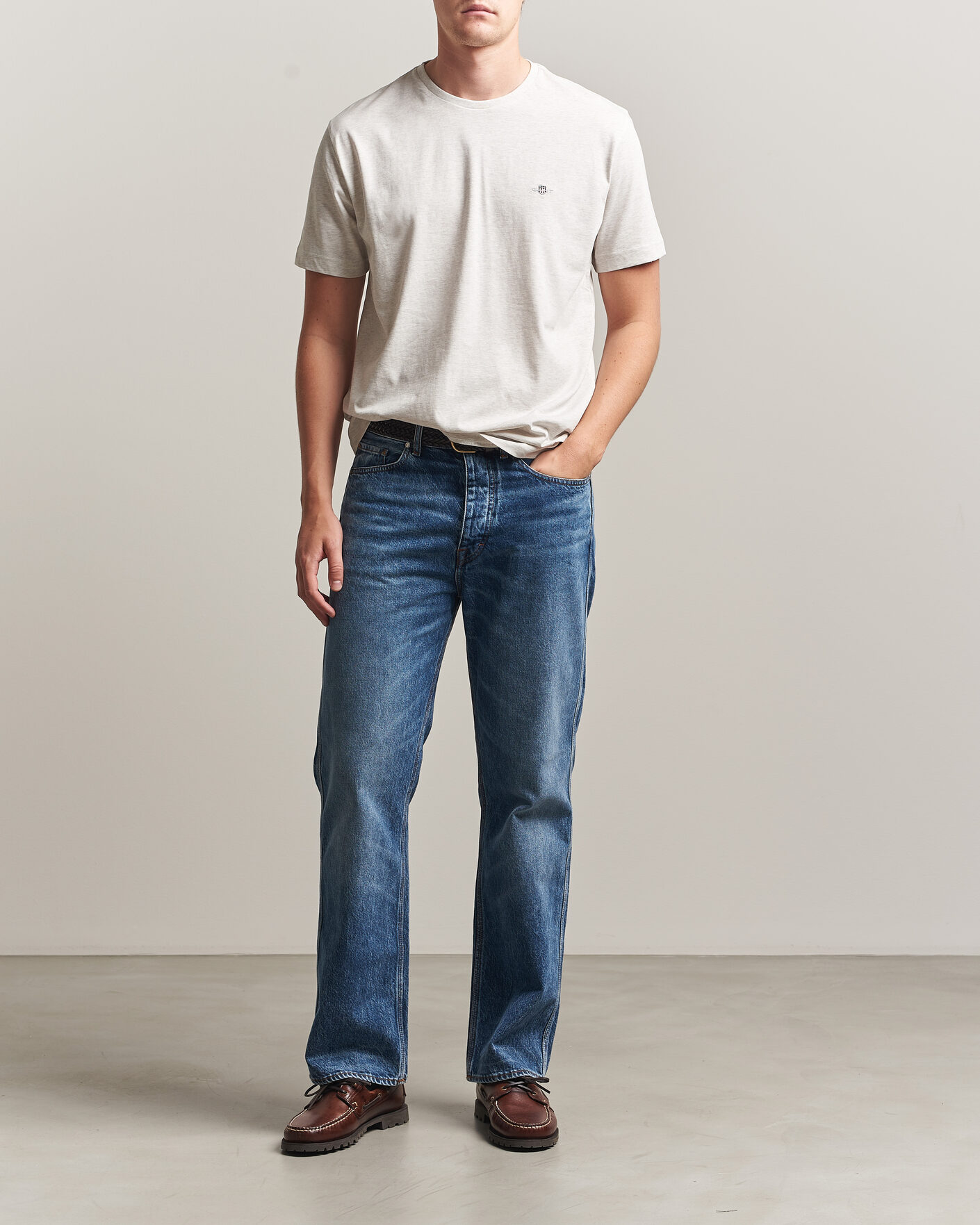 Herre | T-Shirts | Gant | The Original T-Shirt Glacier Melange