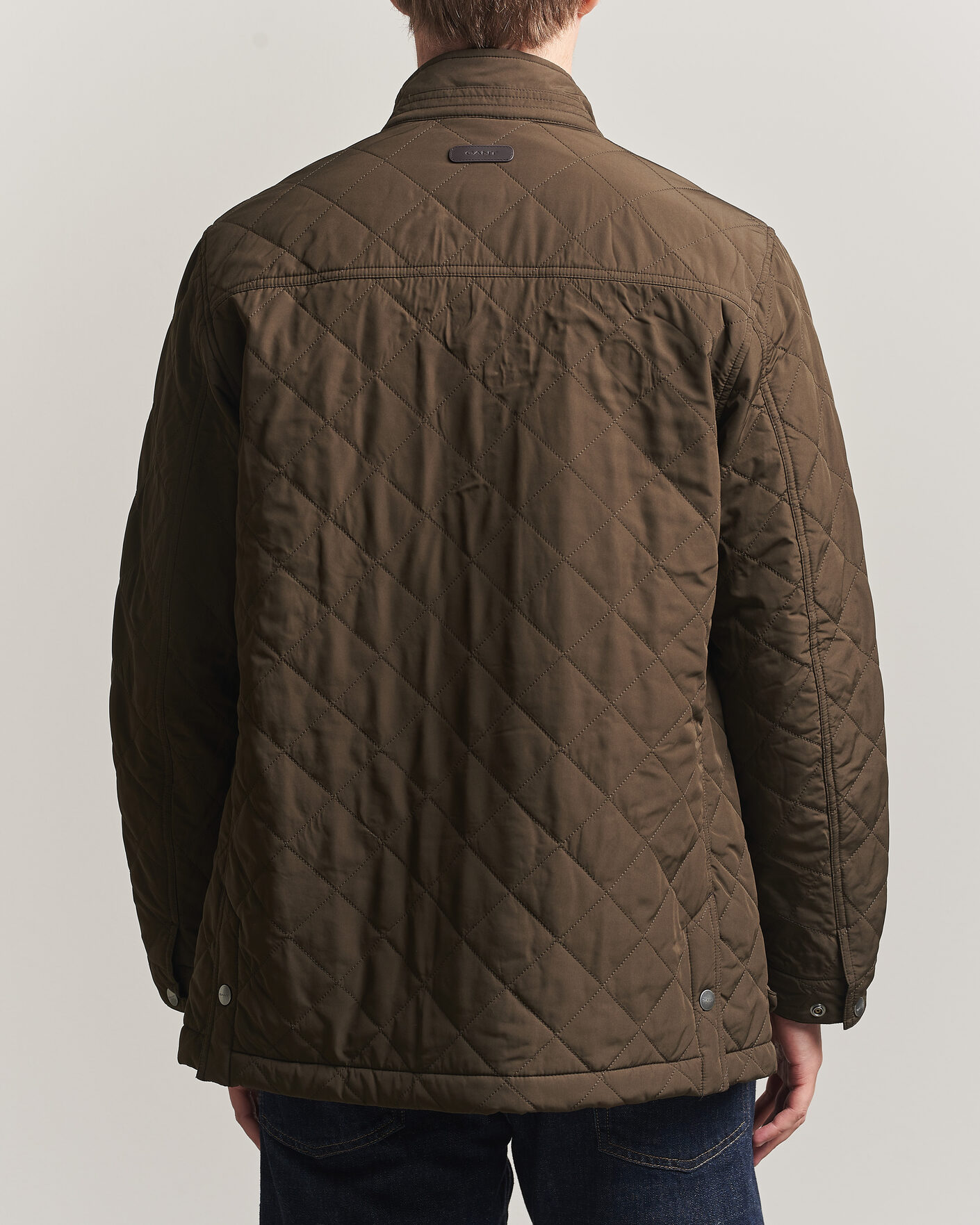 Herre | Jakker | Gant | Classic Quilted Mid Jacket Black Brown