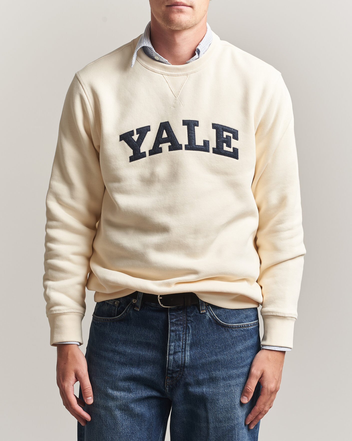Herre | Gensere | Gant | YALE Crew Neck Sweatshirt Cream