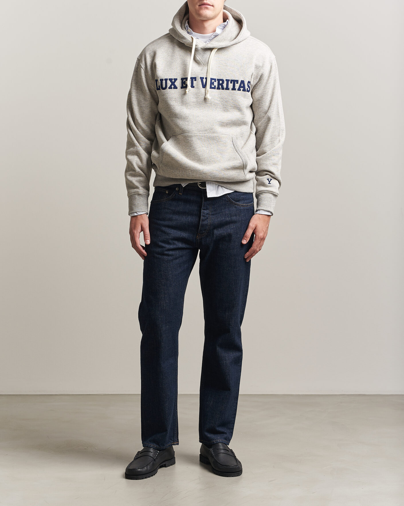 Herre | Gensere | Gant | YALE Hoodie Grey Melange