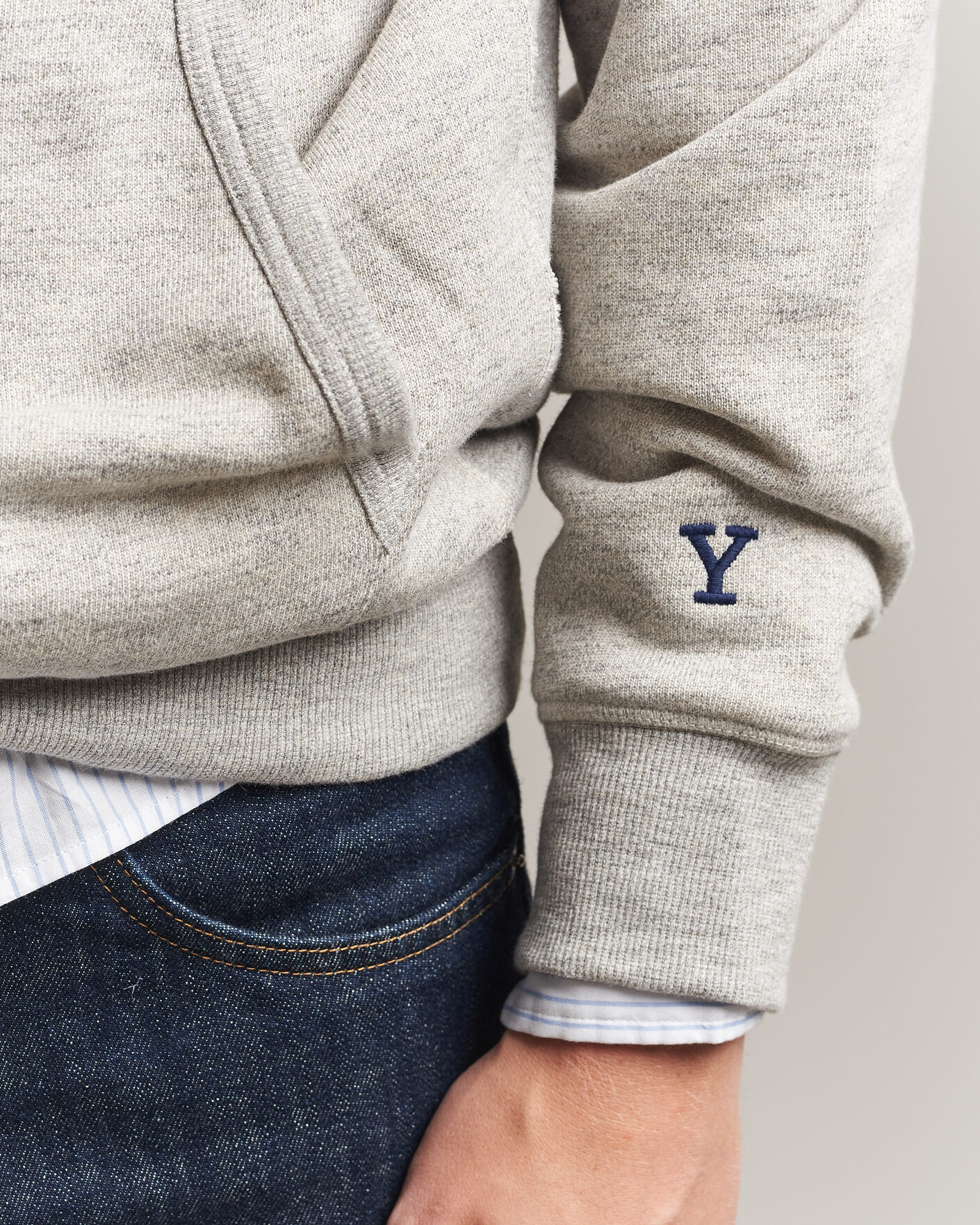 Herre | Gensere | Gant | YALE Hoodie Grey Melange