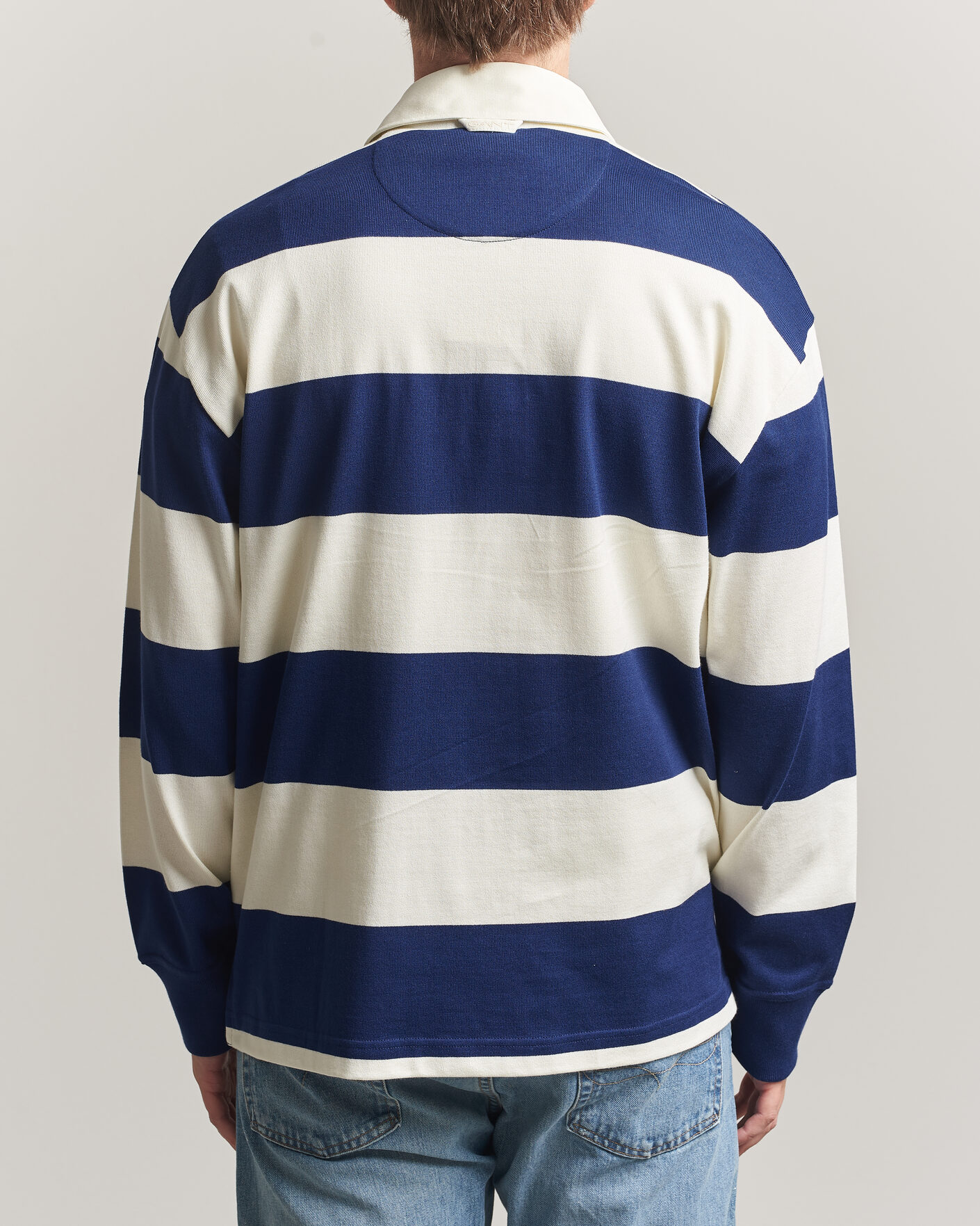Herre | Gensere | Gant | YALE Striped Heavy Rugger Rich Navy