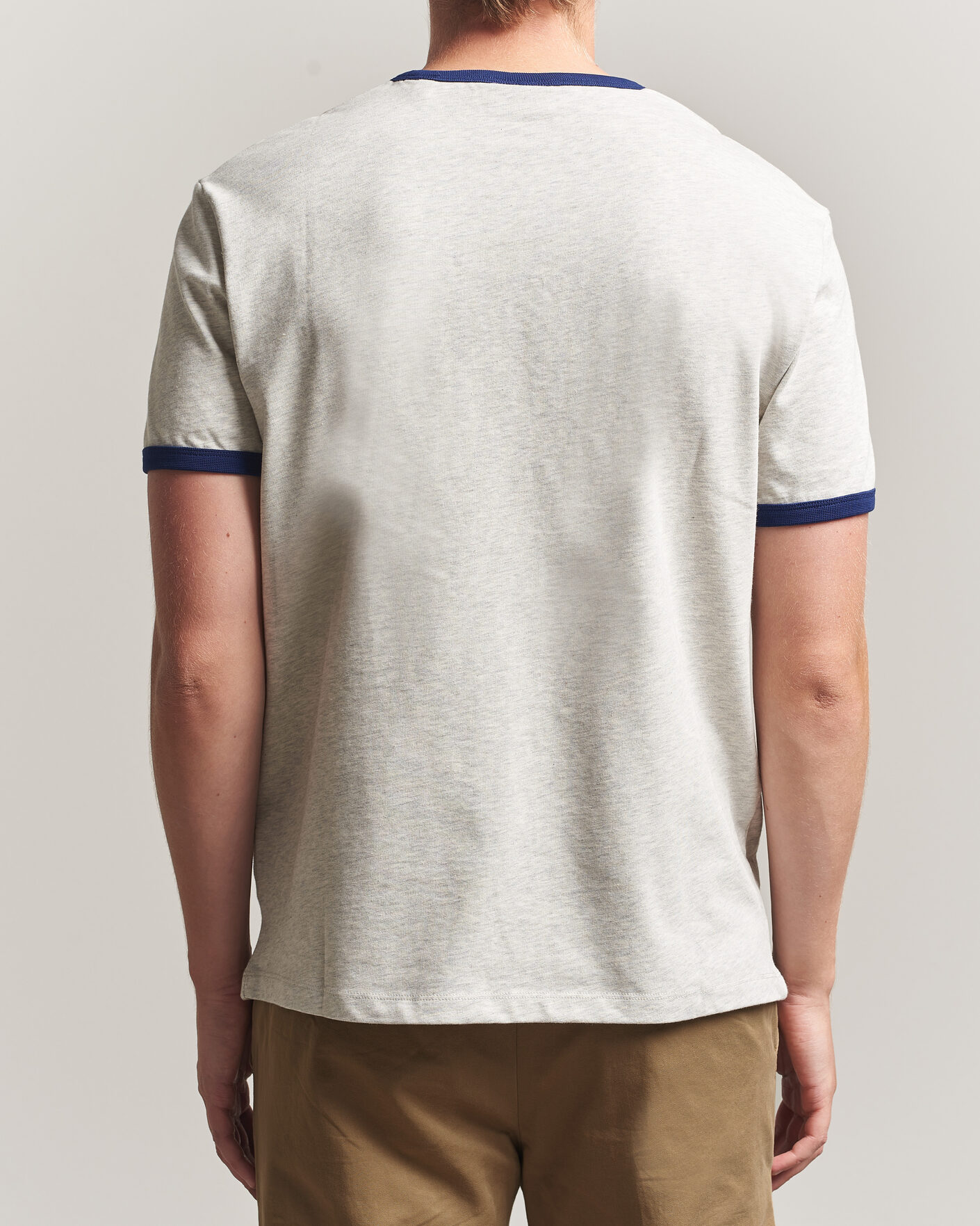 Herre | T-Shirts | Gant | YALE Crew Neck T-Shirt Grey Melange