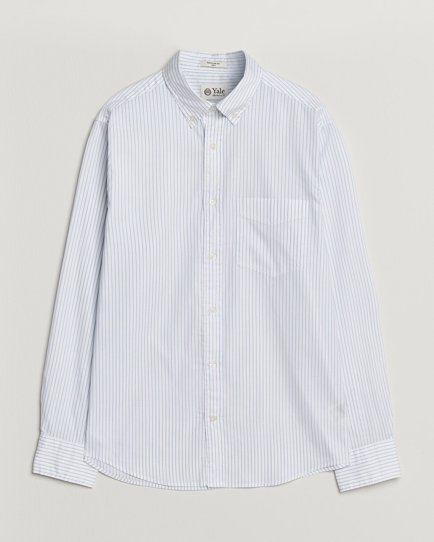 Herre | Skjorter | Gant | YALE Regular Fit Striped Oxford Shirt Light Blue