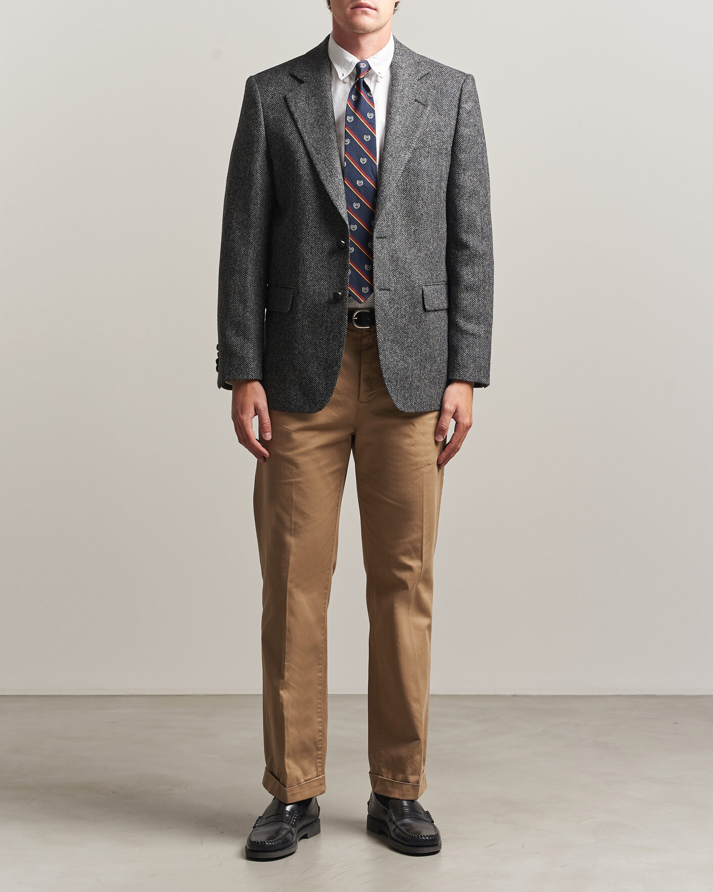 Herre | Dressjakker | Gant | YALE Tweed Blazer Black Grey