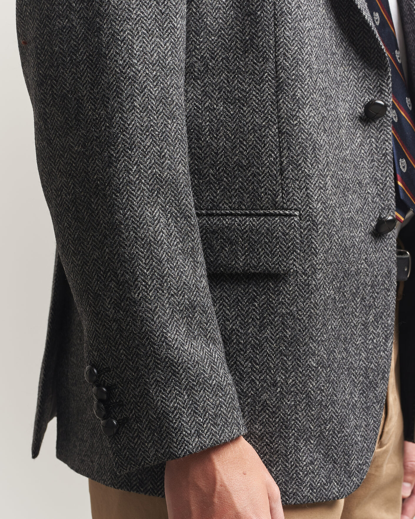 Herre | Dressjakker | Gant | YALE Tweed Blazer Black Grey