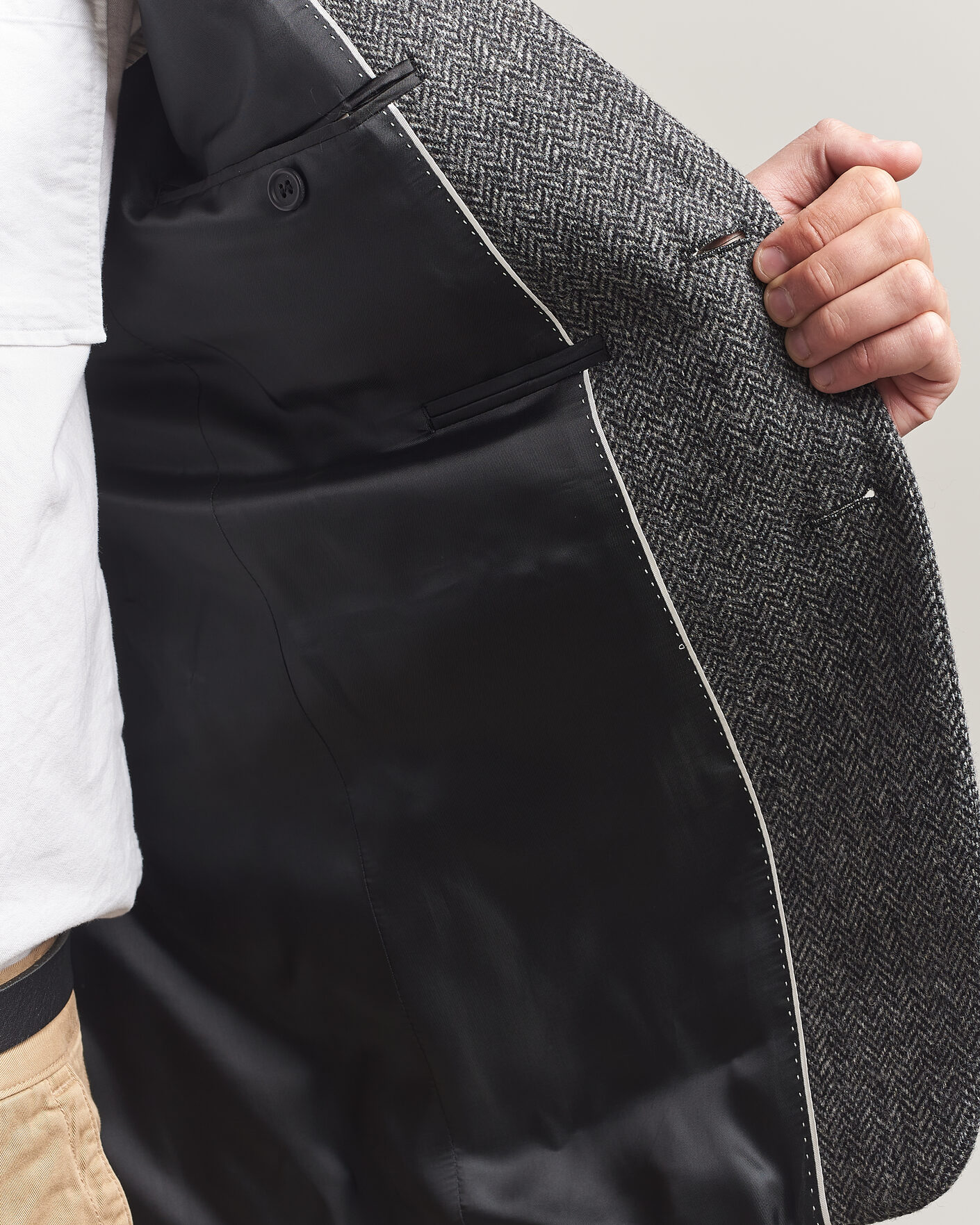 Herre | Dressjakker | Gant | YALE Tweed Blazer Black Grey