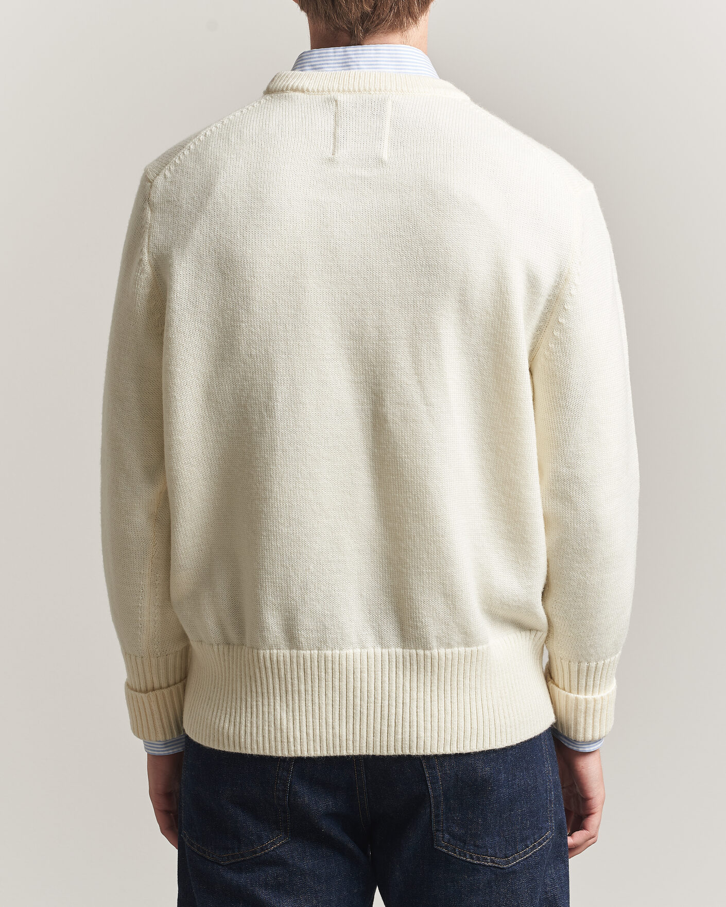 Herre | Gensere | Gant | YALE Merino Crew Neck Cream
