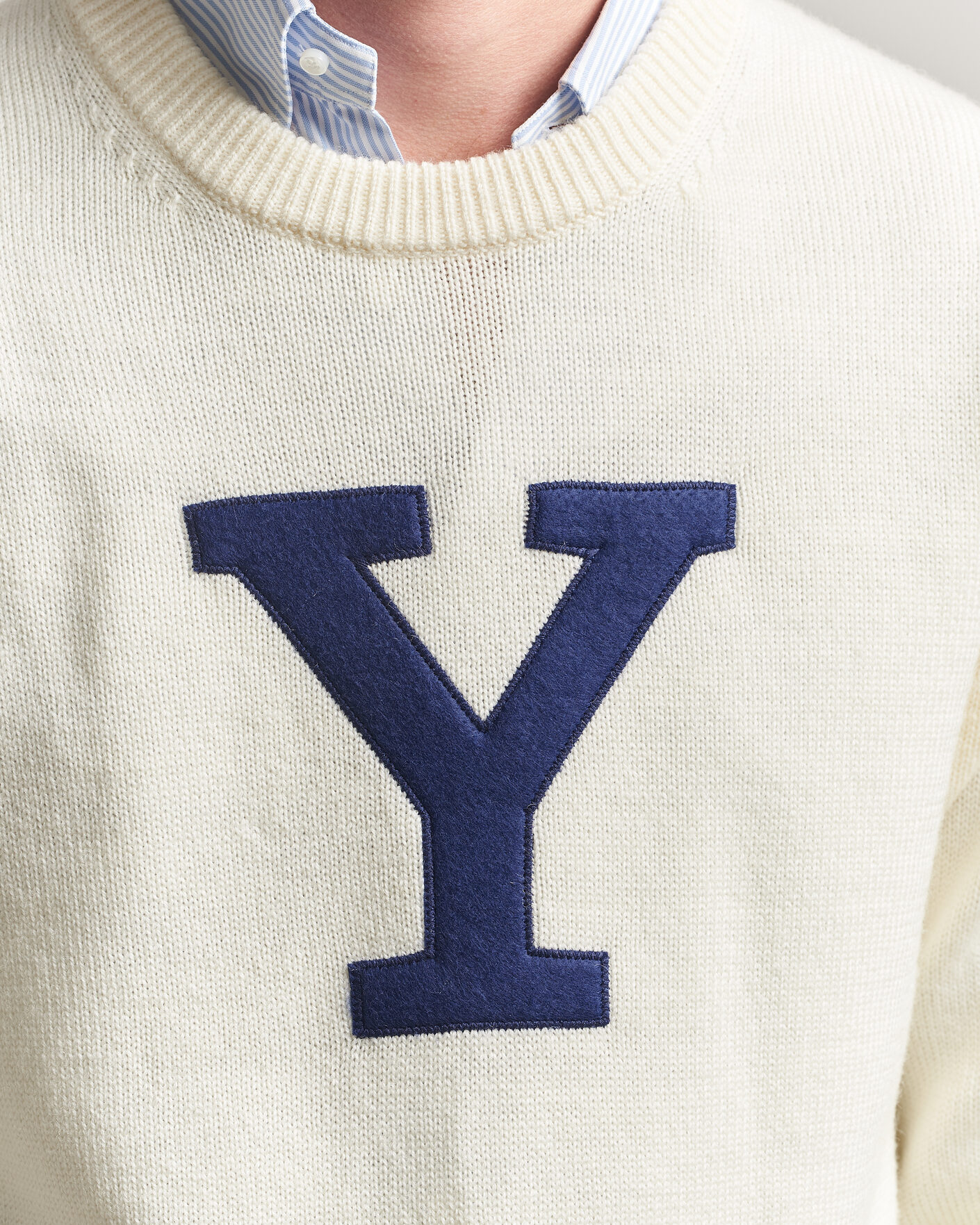 Herre | Gensere | Gant | YALE Merino Crew Neck Cream