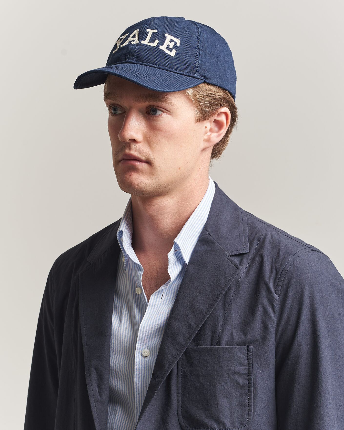 Herre | Hatter og capser | Gant | YALE Heavy Washed Cotton Twill Cap Marine